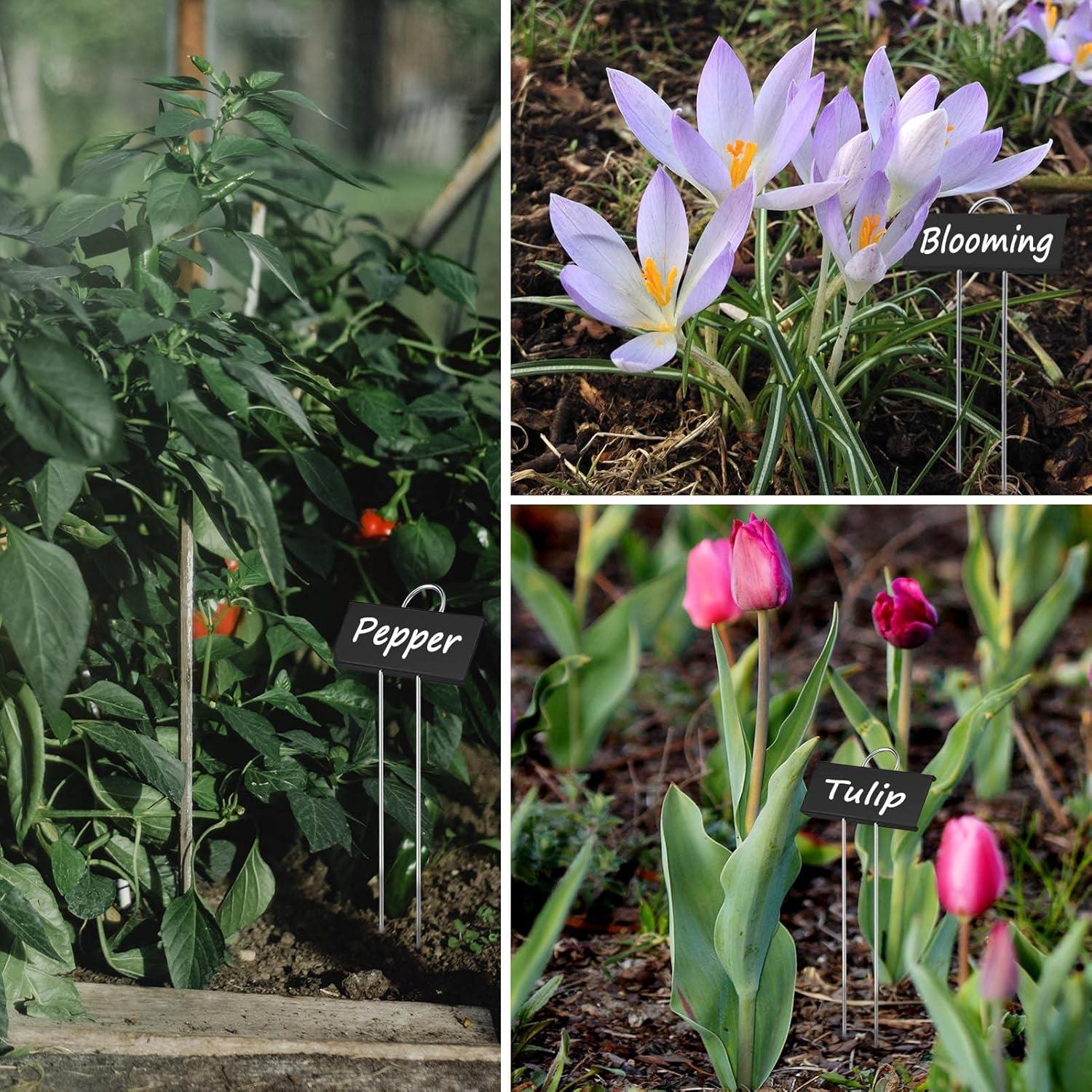 30 Etiquetas de Metal para Jardín GHAMYEE 28cm Impermeables