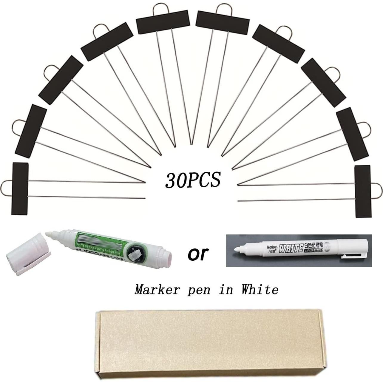 30 Etiquetas de Metal para Jardín GHAMYEE 28cm Impermeables