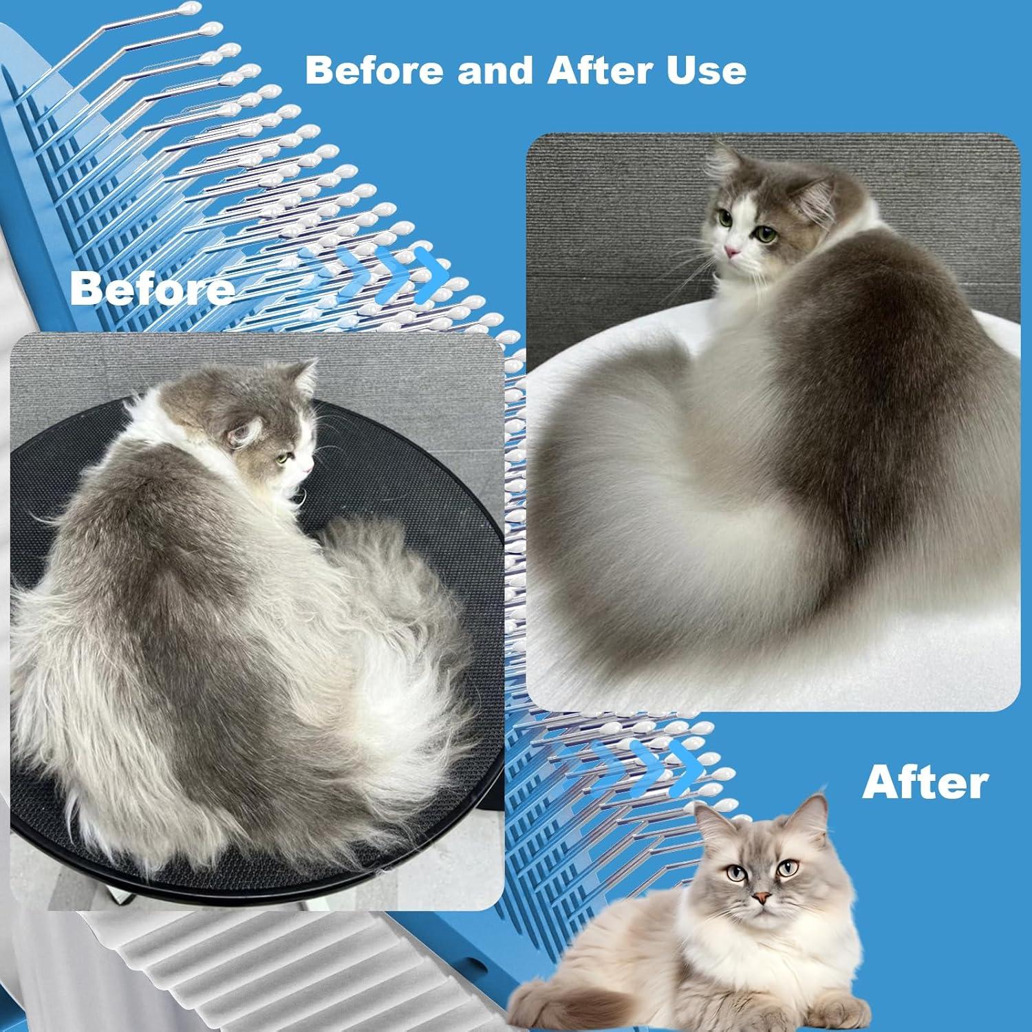 Cepillo para Gatos Garstor Azul - Pelo Largo y Corto, Antienredos