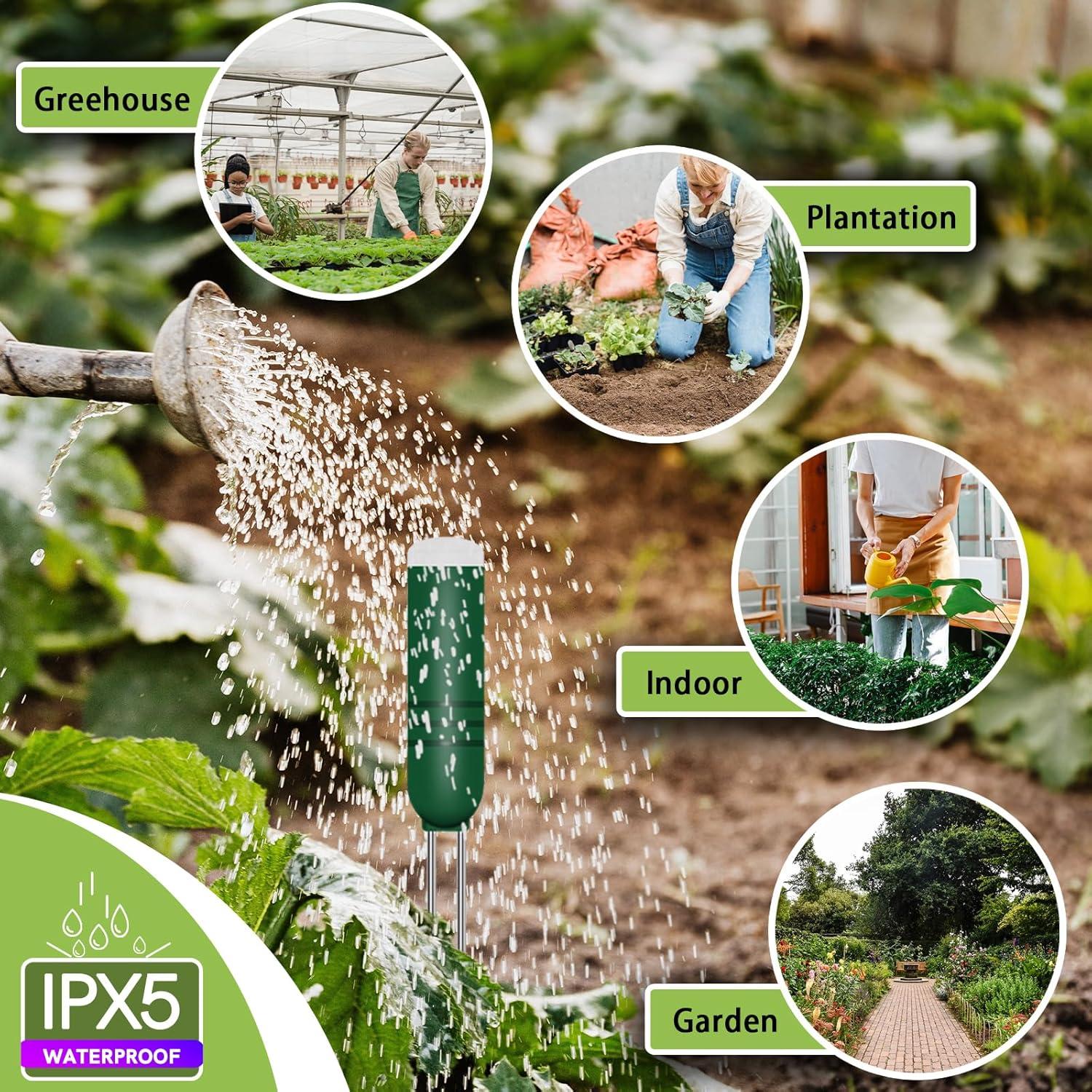 Medidor de Humedad del Suelo Inalámbrico KITHOUSE 4-en-1