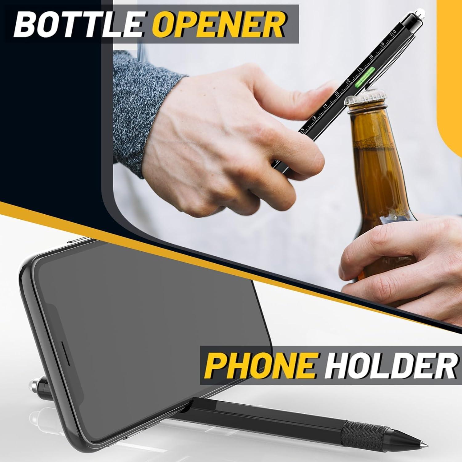 Bolígrafo Multi-Herramienta NADRQQE 9 en 1 Negro