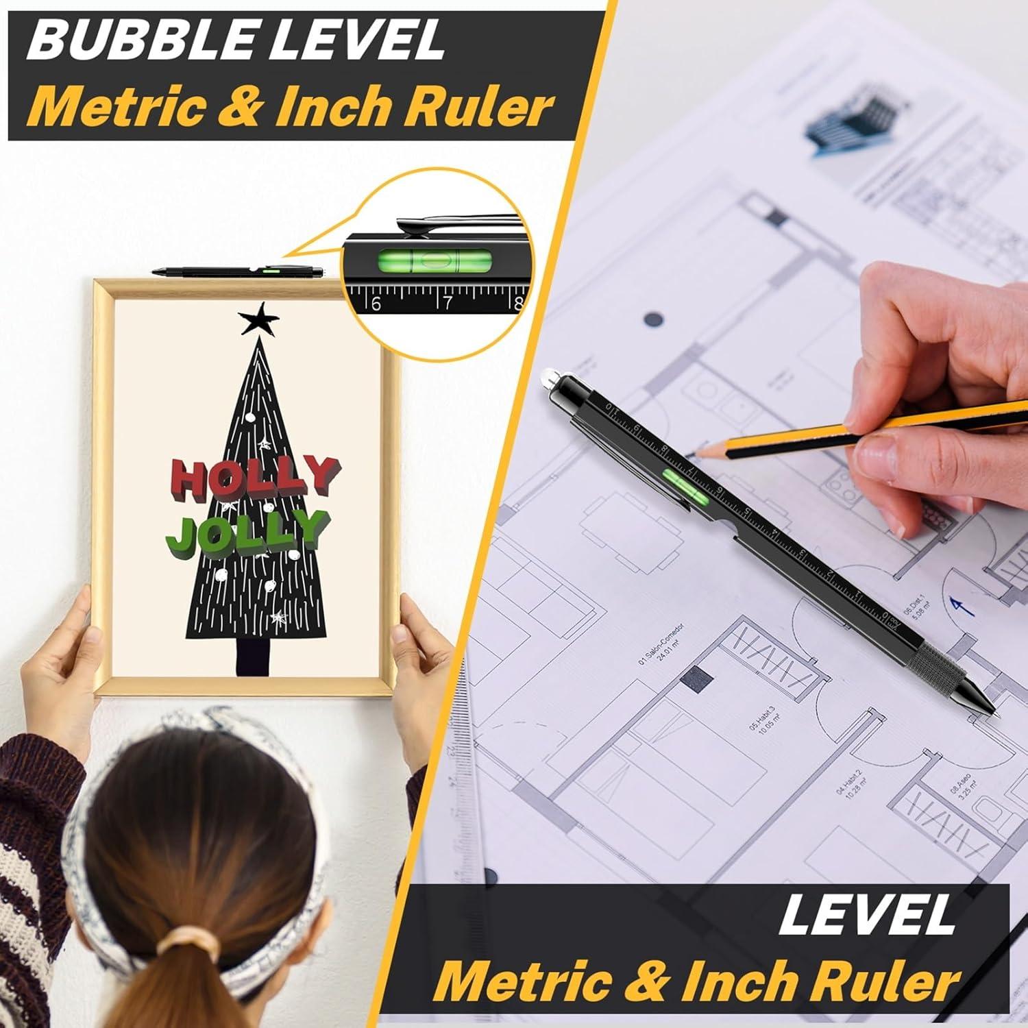 Bolígrafo Multi-Herramienta NADRQQE 9 en 1 Negro