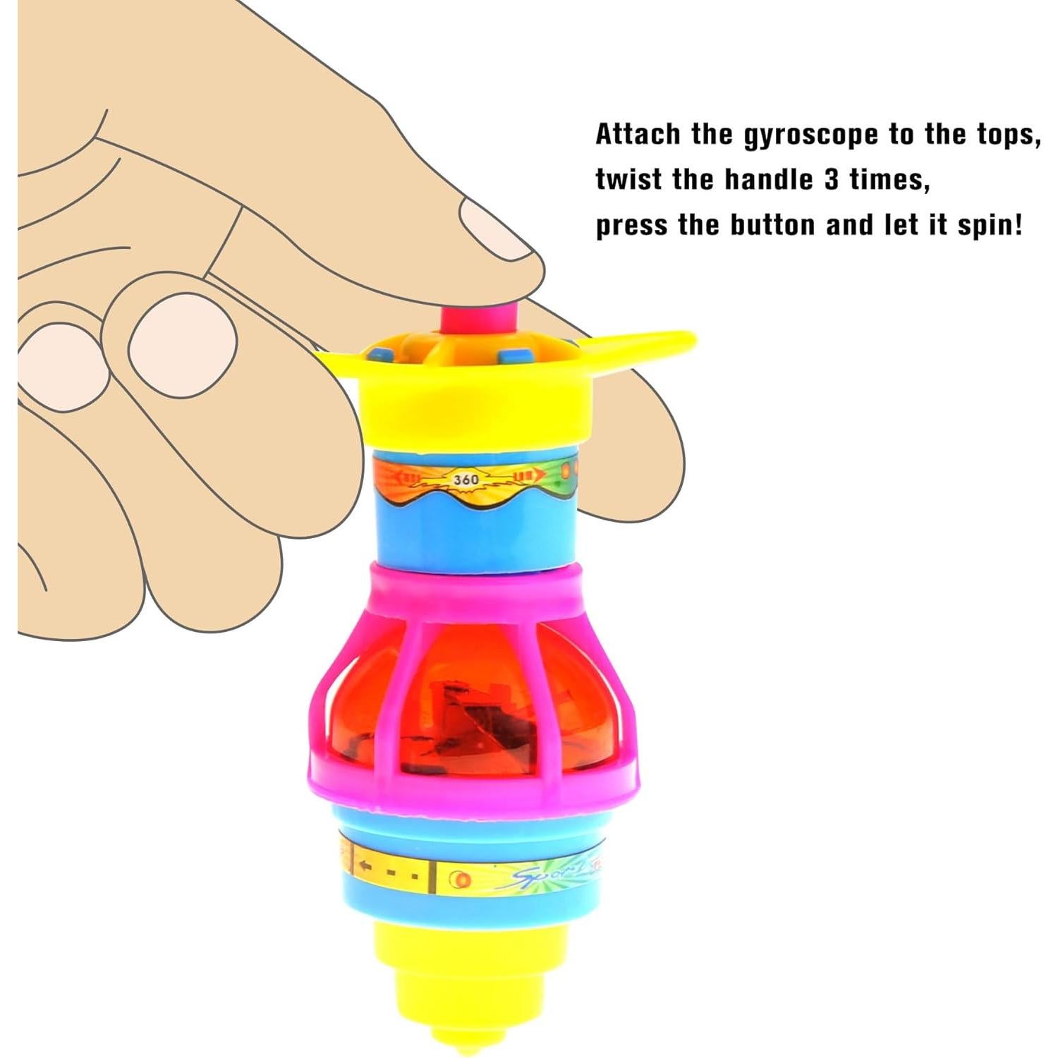 Trompos Giratorios LED PowerTRC - Paquete de 12 para Niños