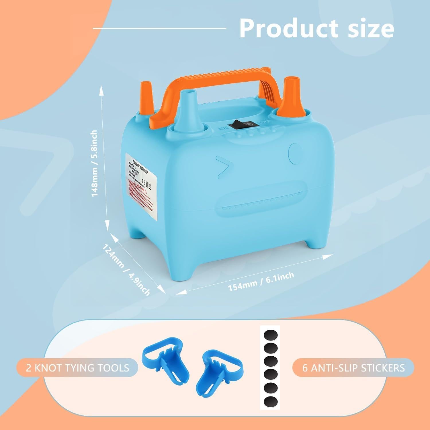 Bomba de Globo Eléctrica OWill CQB-A 600W Doble Boquilla