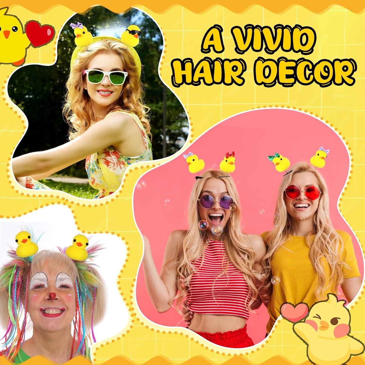 30 Clips para el Cabello de Pato Amarillo - Accesorios Divertidos