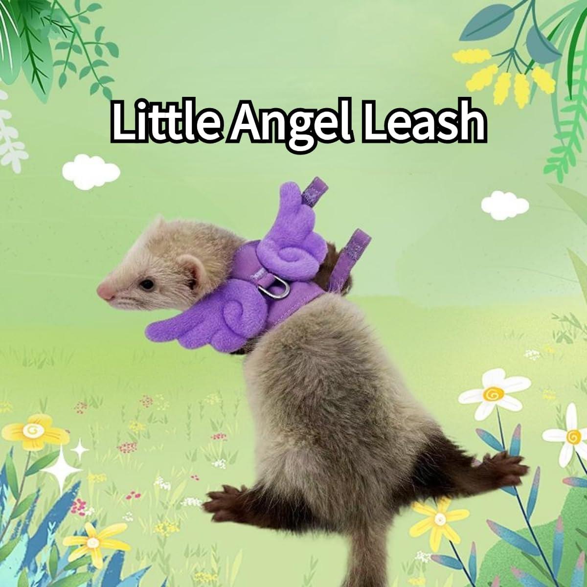 Arnés y Correa Ajustable para Hurones y Mascotas Pequeñas Rosa