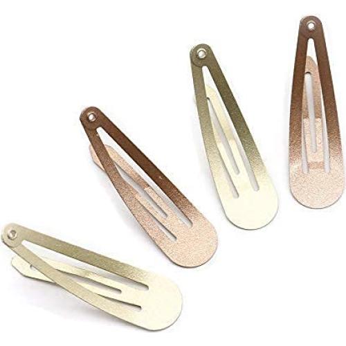 Clips para el cabello Dofash 5cm metálicos 12pcs (Rubio y Castaño)