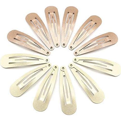 Clips para el cabello Dofash 5cm metálicos 12pcs (Rubio y Castaño)