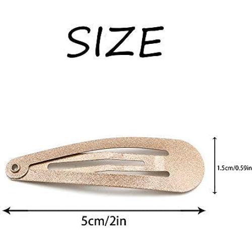 Clips para el cabello Dofash 5cm metálicos 12pcs (Rubio y Castaño)