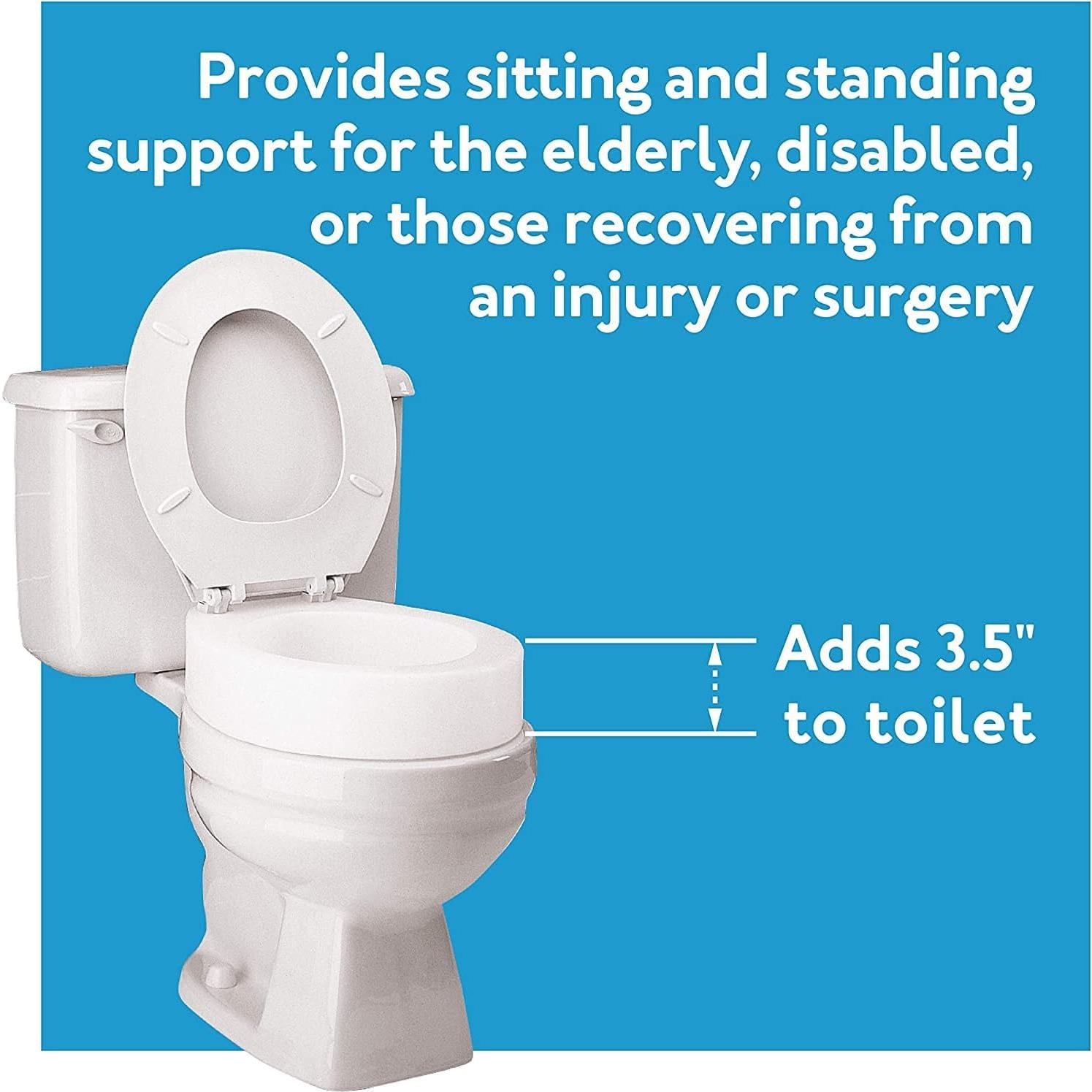 Elevador de Asiento de Inodoro Carex Redondo 8.9 cm 136 kg