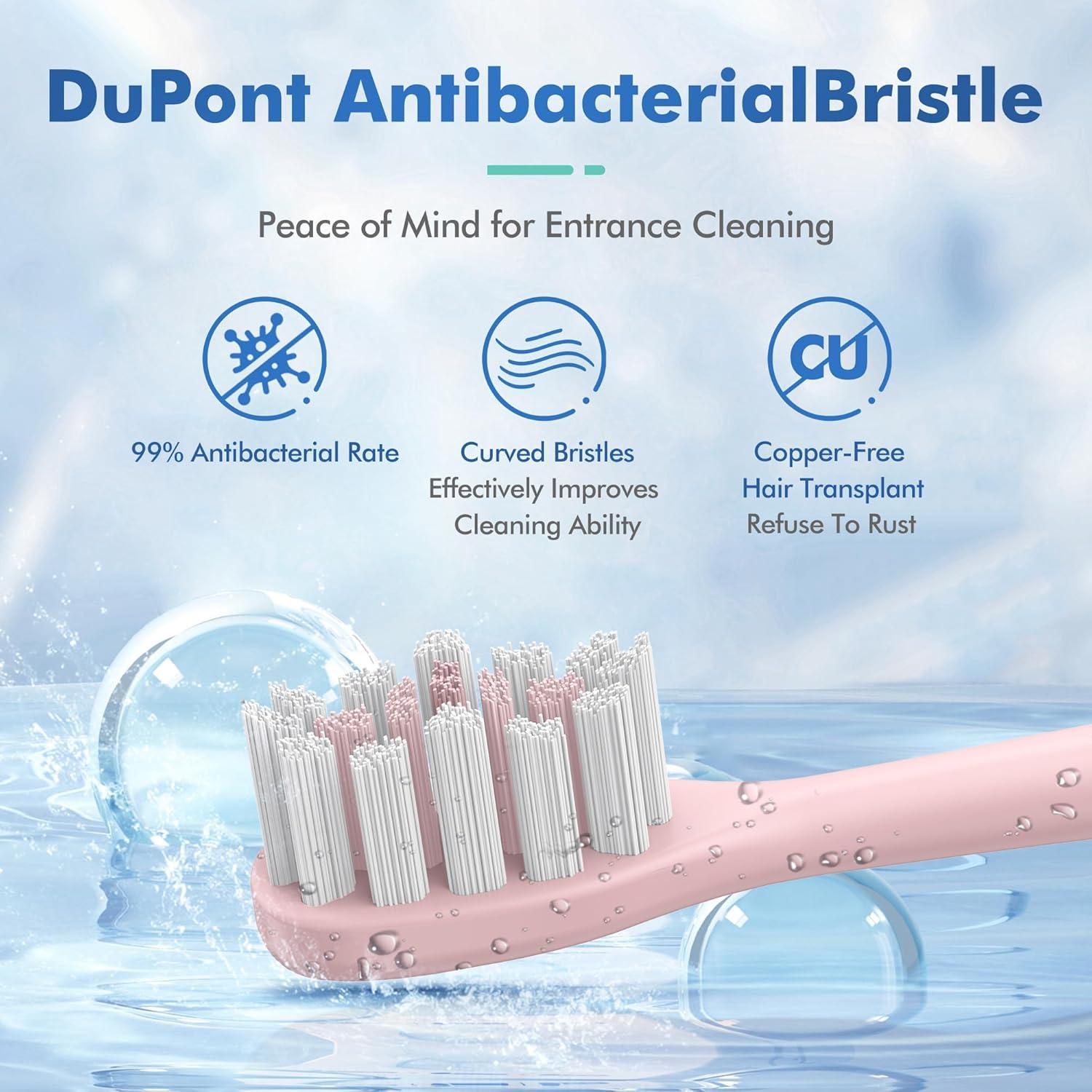 Cepillo de dientes eléctrico Keosaa ALB-927 Rosa 8 cabezales