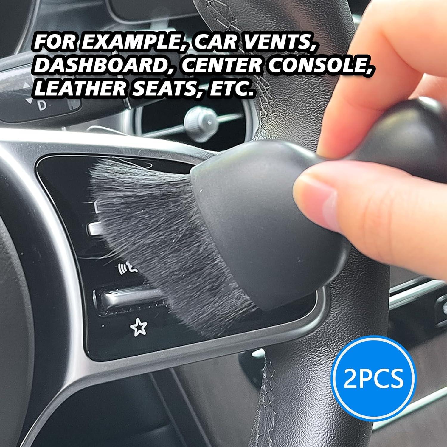 Cepillo de Detalle BEYPOVK para Interior de Coche - 2 Piezas