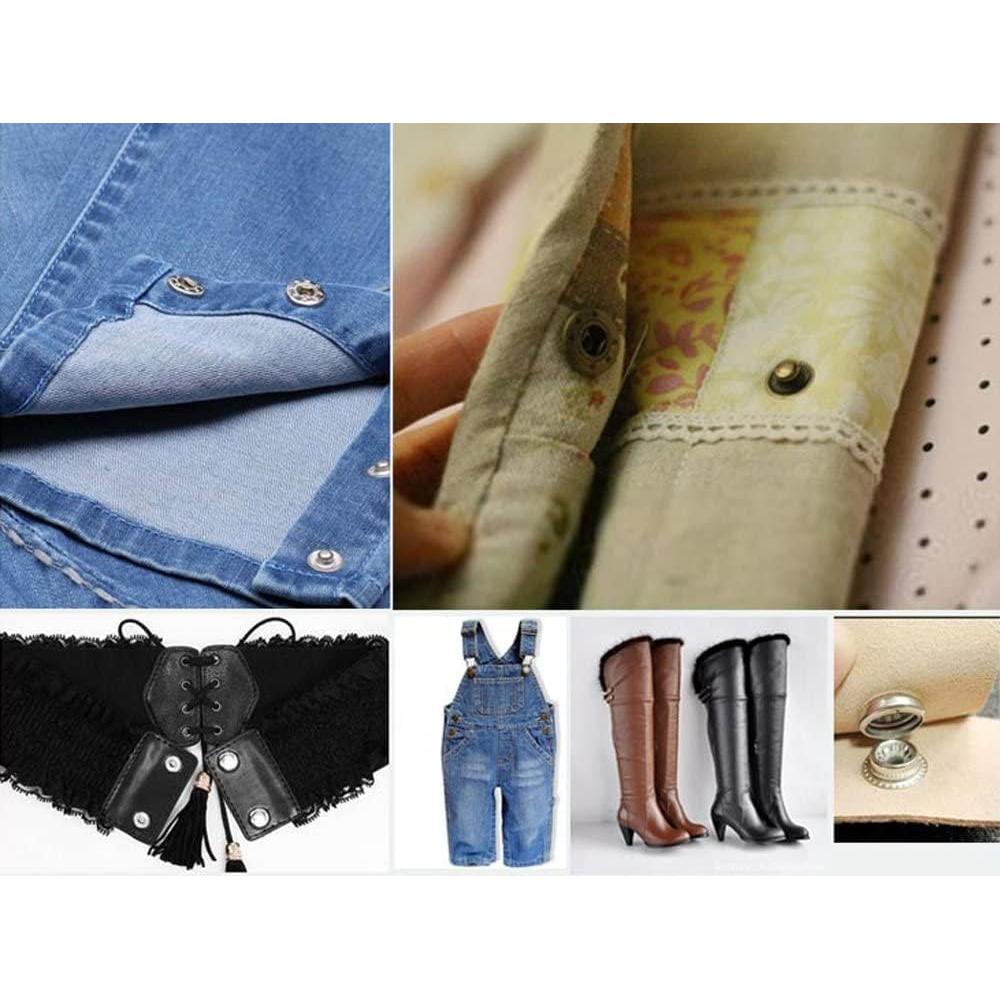 Kit de Botones a Presión de Cuero 24 Juegos BetterJonny 12.5mm Bronce Antiguo