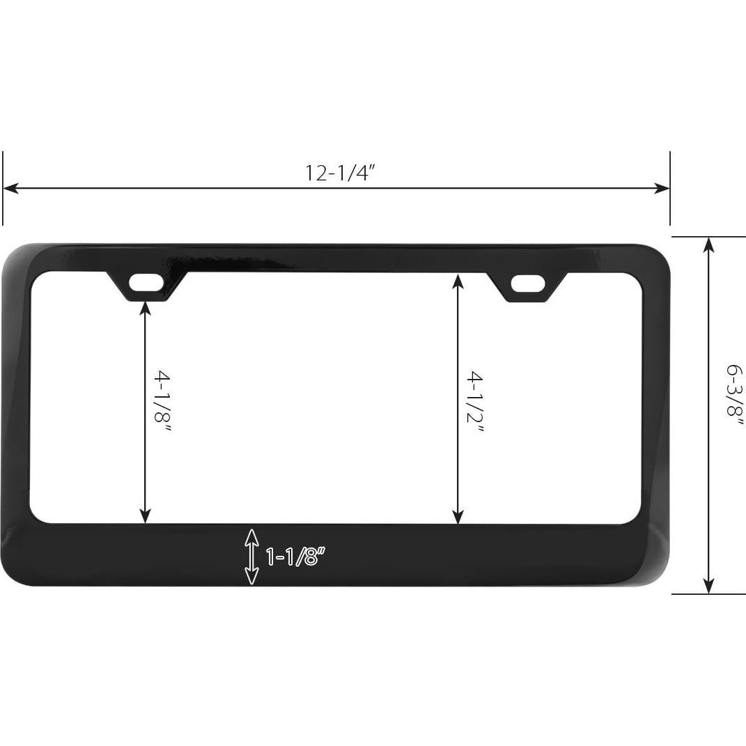 Marco de Placa de Licencia GG Grand General 60438 Negro 30.48x16.19 cm