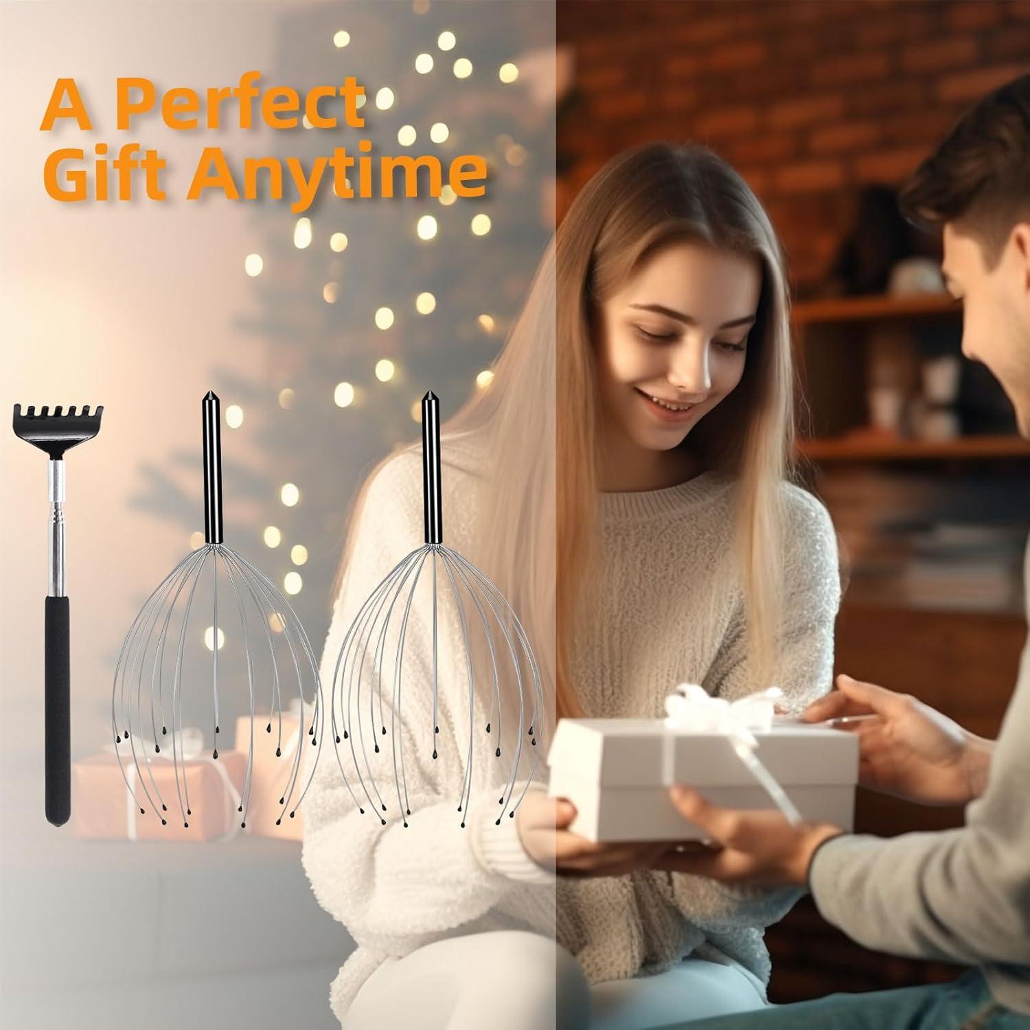 Masajeador de Cabeza YEZY 20 Dedos Negro - Masaje Cuero Cabelludo y Espalda