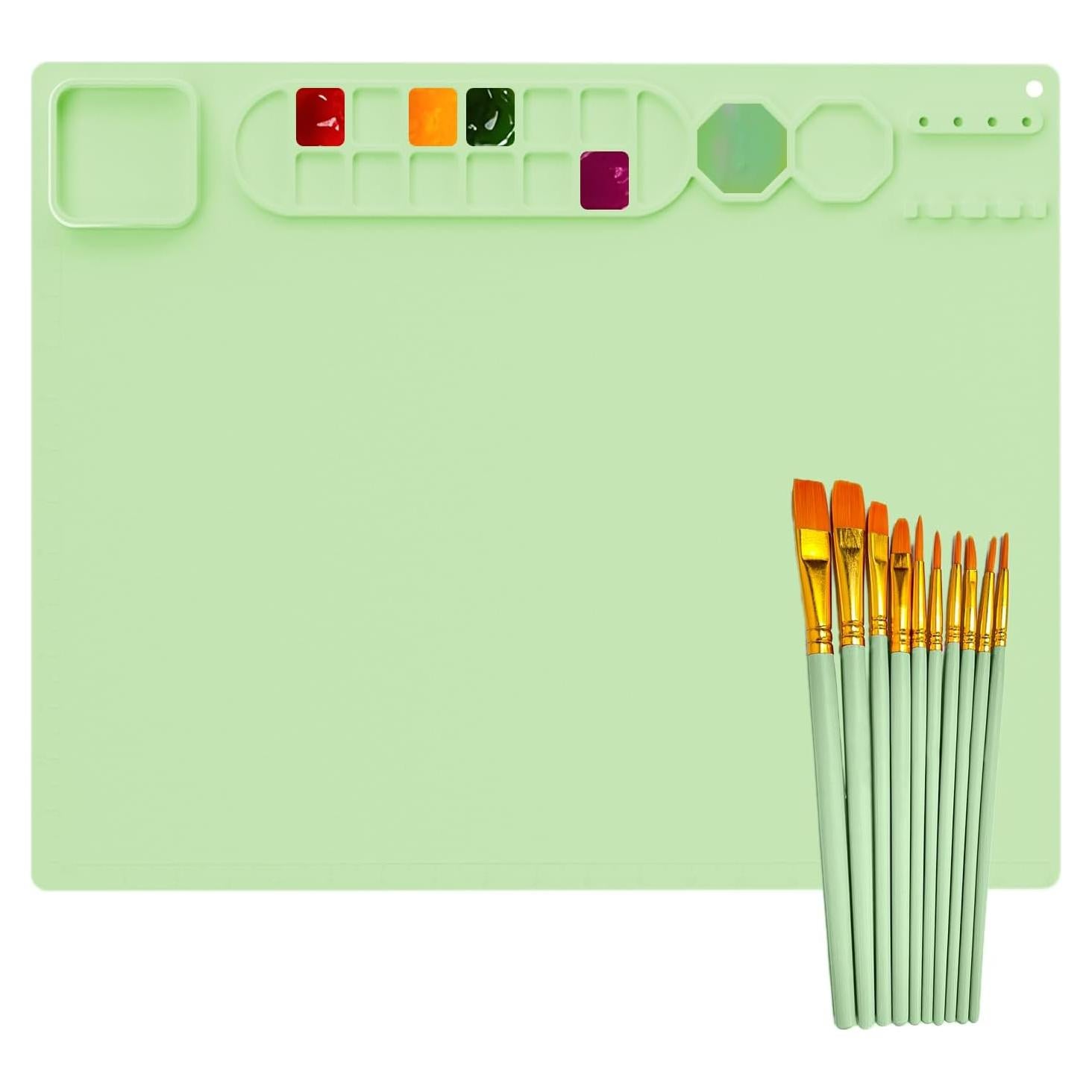 Alfombrilla de Pintura de Silicona RGBMIX 50.8x40.6cm Verde