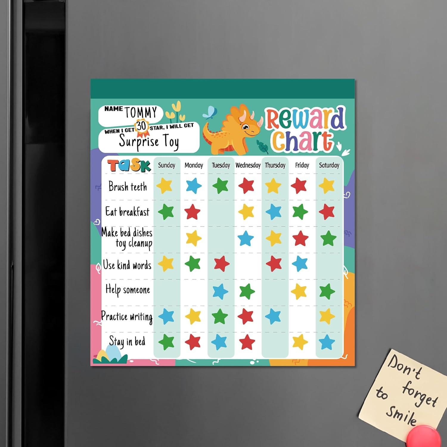 Tabla de Recompensas Magnética Yasest Dinosaurio 30x27 cm