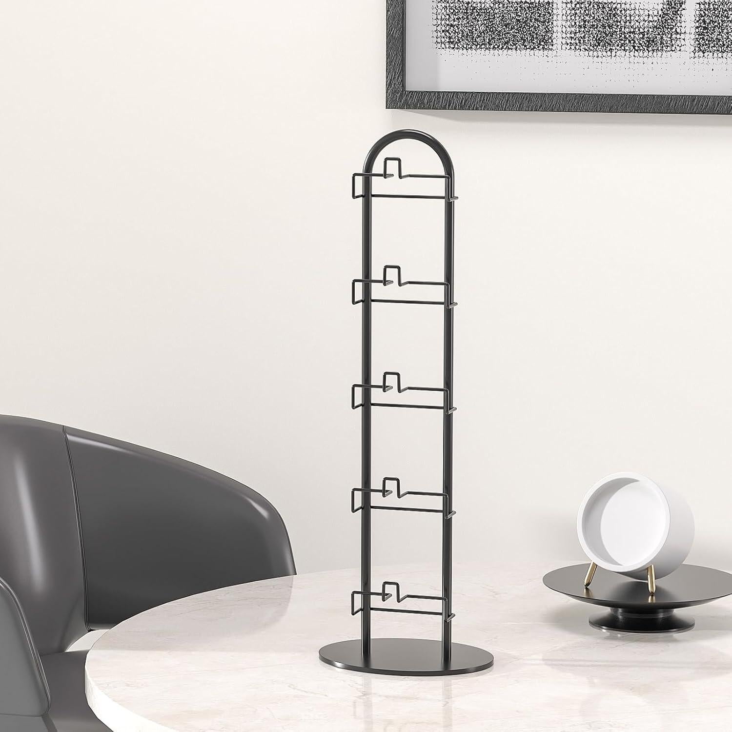 Organizador de Gafas de Metal LongMen para 5 Pares Negro