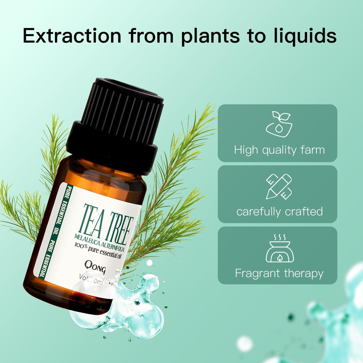 Aceite Esencial de Árbol de Té QONG 10ml - Puro y Natural