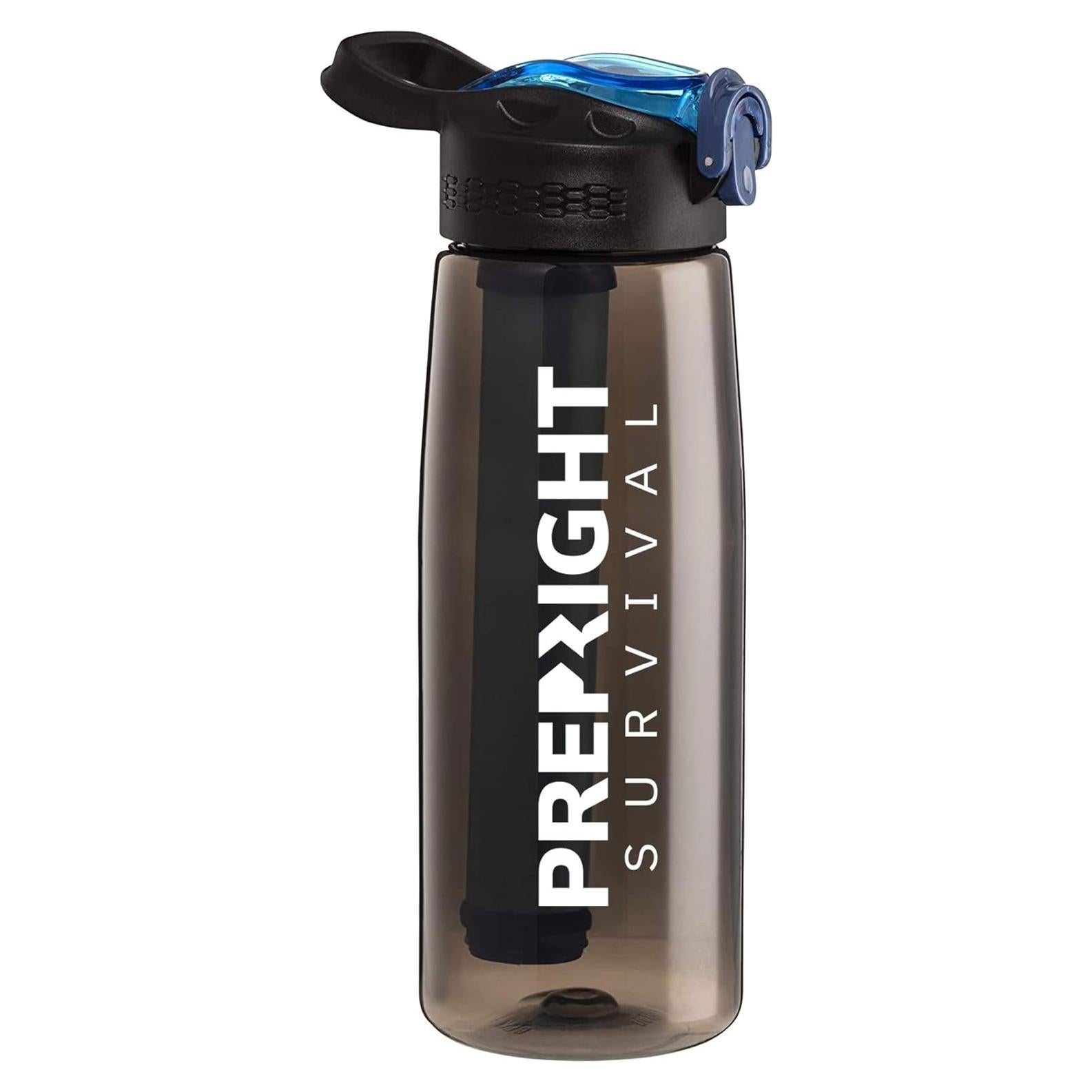 Botella de Filtro de Agua Prep-Right 4 Etapas 650ml Negra