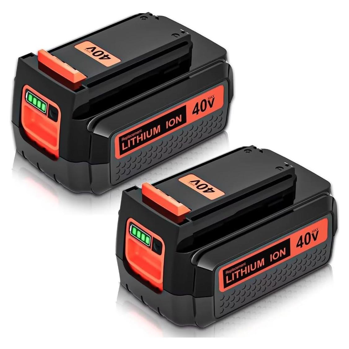 2 Baterías de Ión de Litio 40V 3600mAh OHYES para Black & Decker