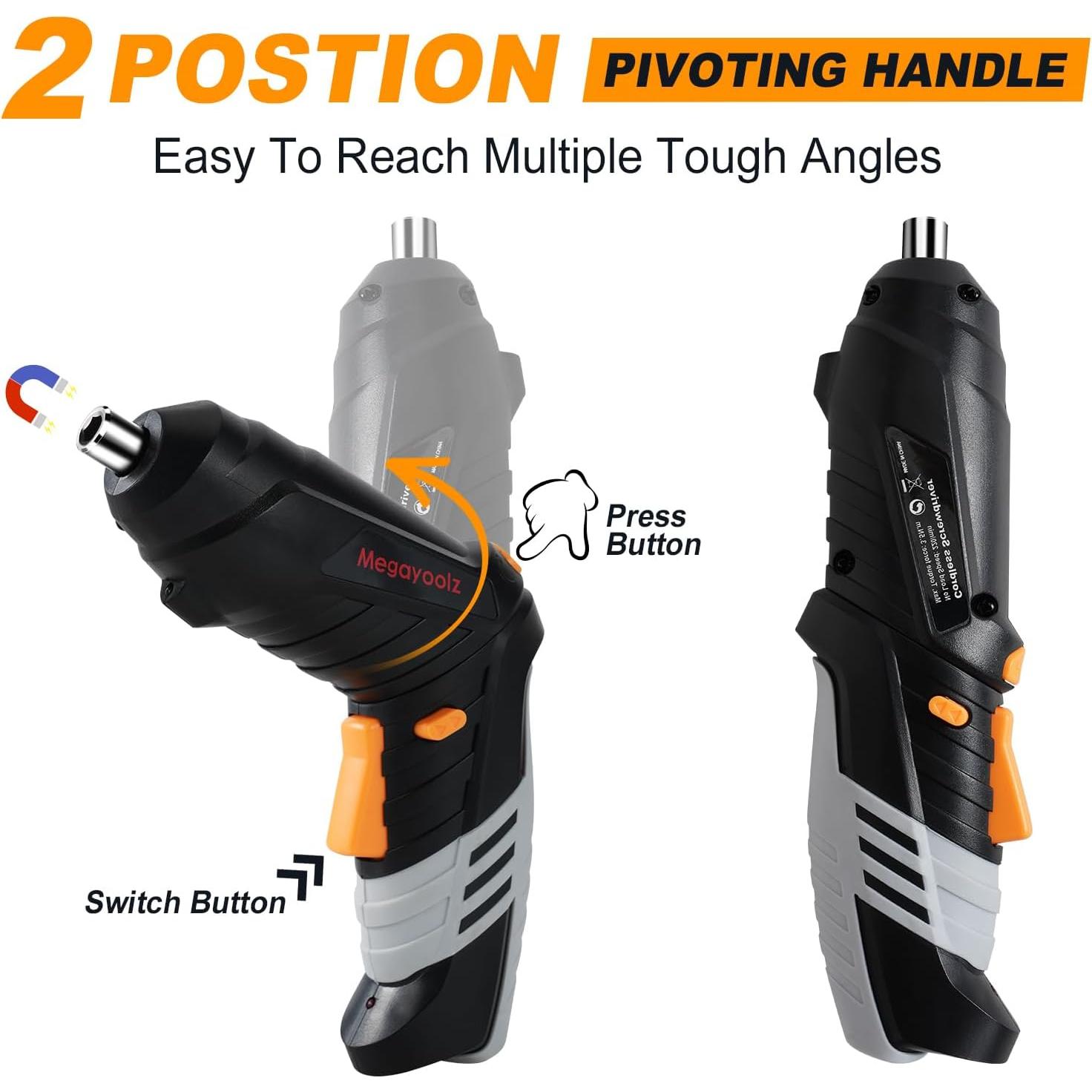 Destornillador Eléctrico Inalámbrico Megarooz 47 Accesorios