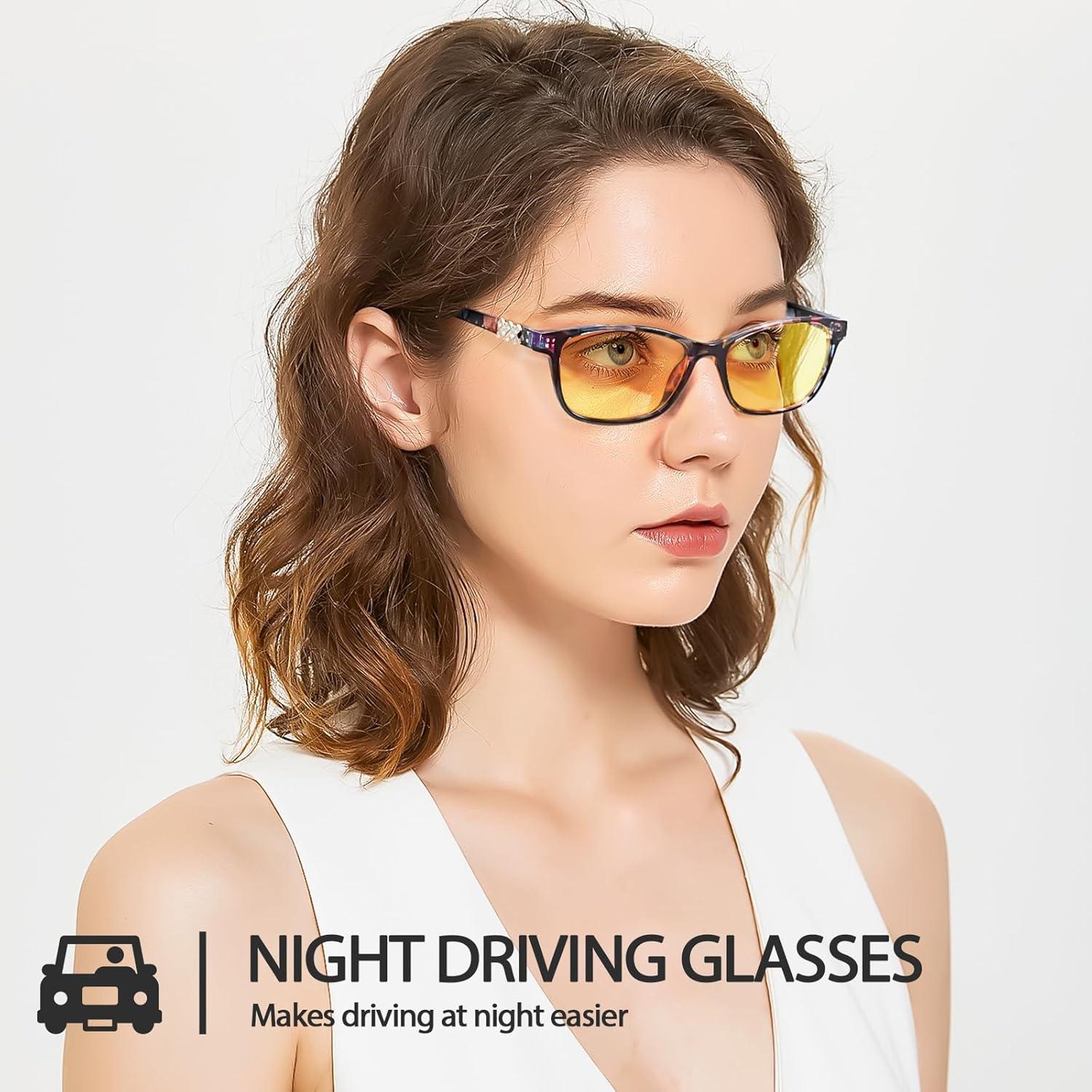 Gafas de Conducción Nocturna SIPHEW Amarillas Antirreflejo