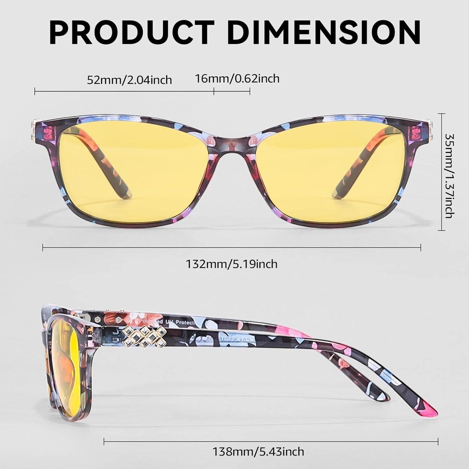 Gafas de Conducción Nocturna SIPHEW Amarillas Antirreflejo