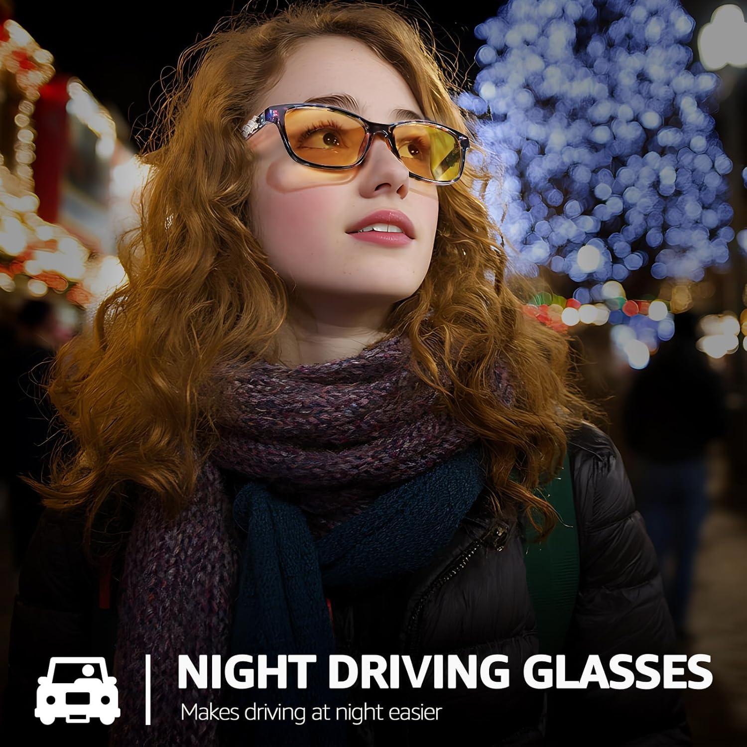 Gafas de Conducción Nocturna SIPHEW Amarillas Antirreflejo