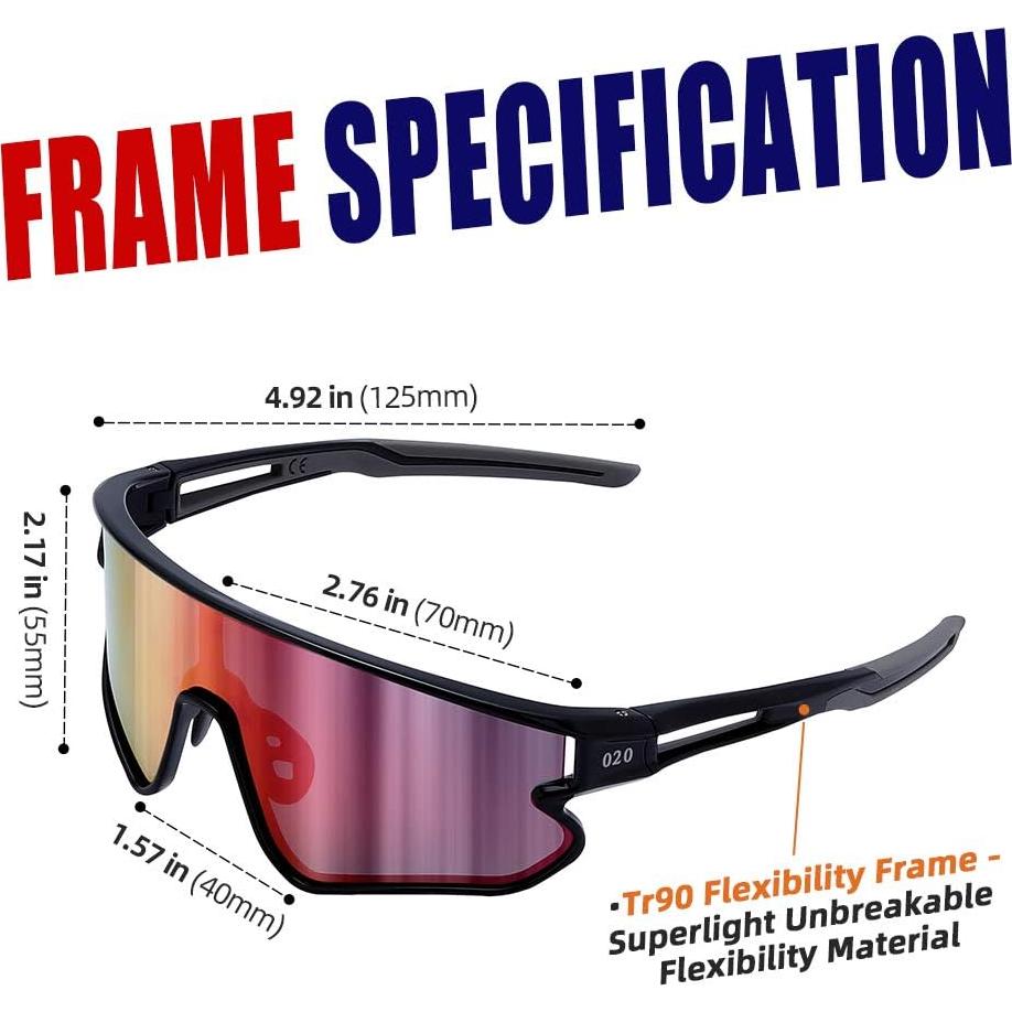 Gafas de sol deportivas O2O polarizadas para ciclismo y running