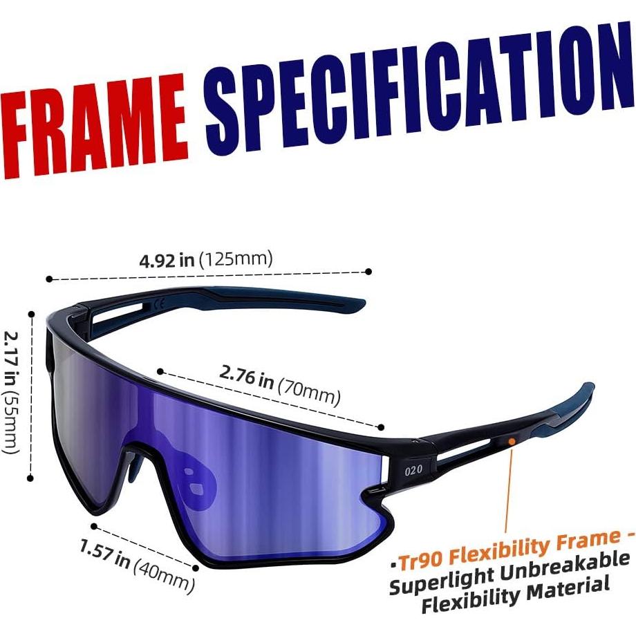 Gafas de sol deportivas O2O polarizadas UV400 para ciclismo