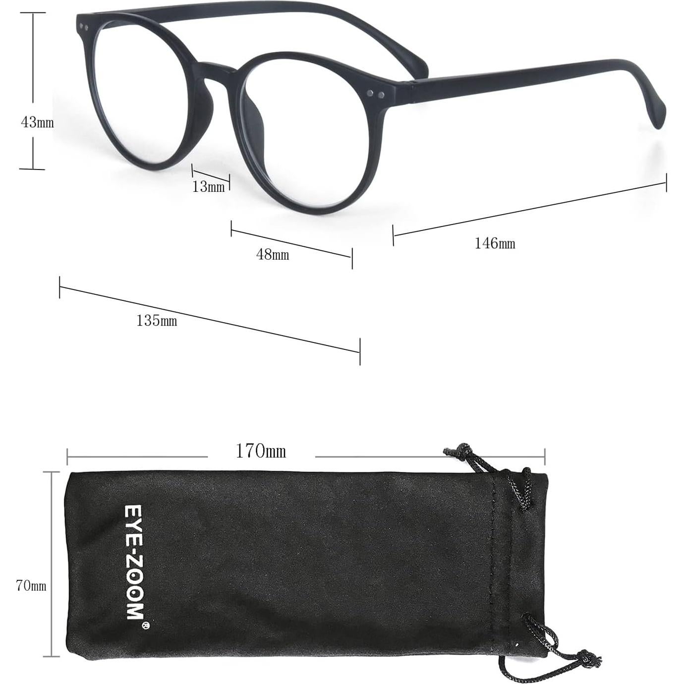 Set de 3 Gafas de Lectura Retro EYE ZOOM 1.25 Dioptrías