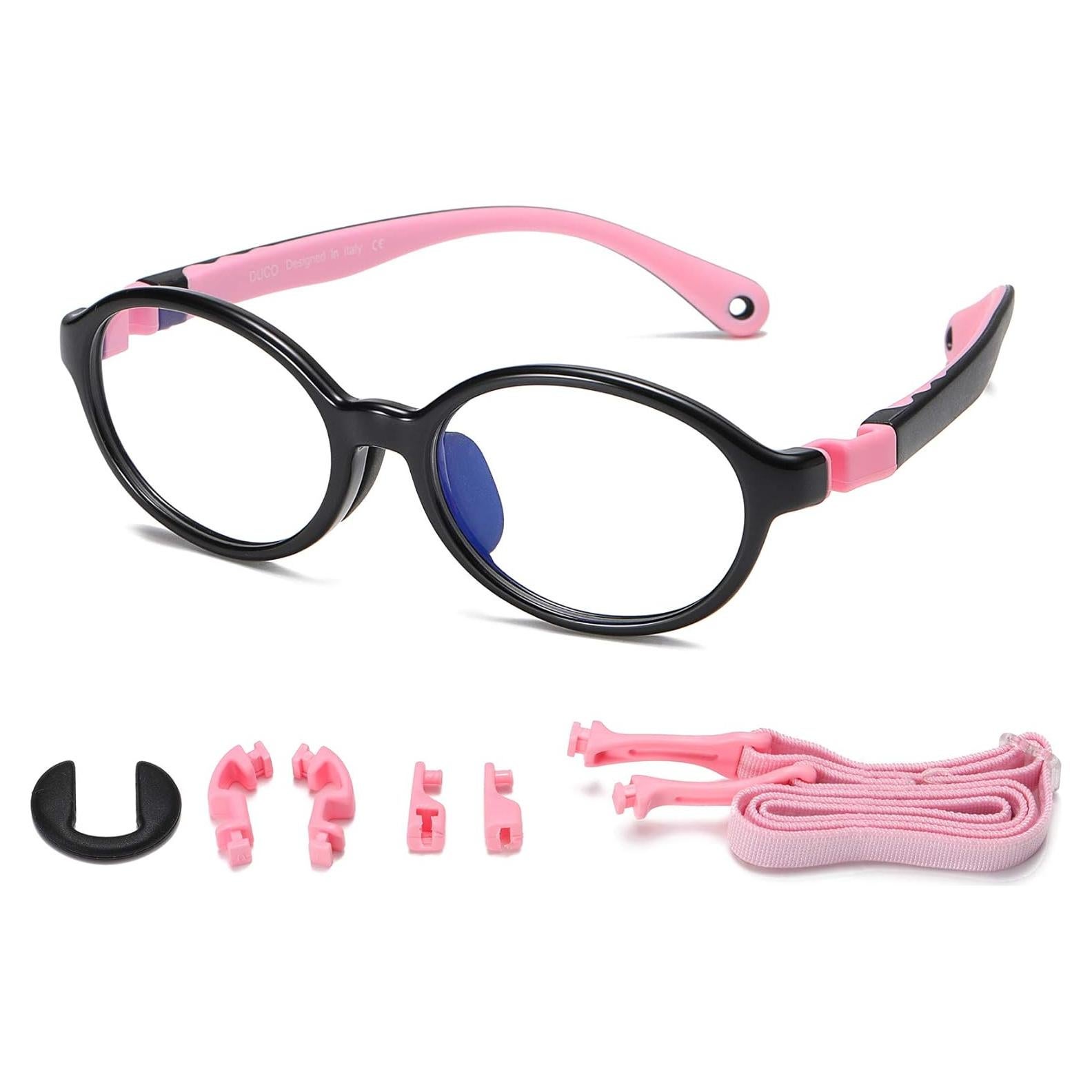 Gafas Anti Luz Azul para Niños DUCO K026 Marco Negro/Rosa