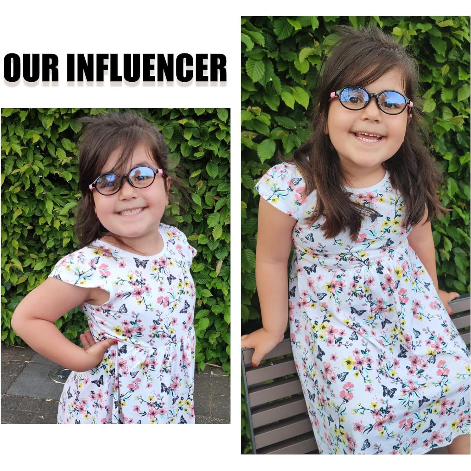 Gafas Anti Luz Azul para Niños DUCO K026 Marco Negro/Rosa