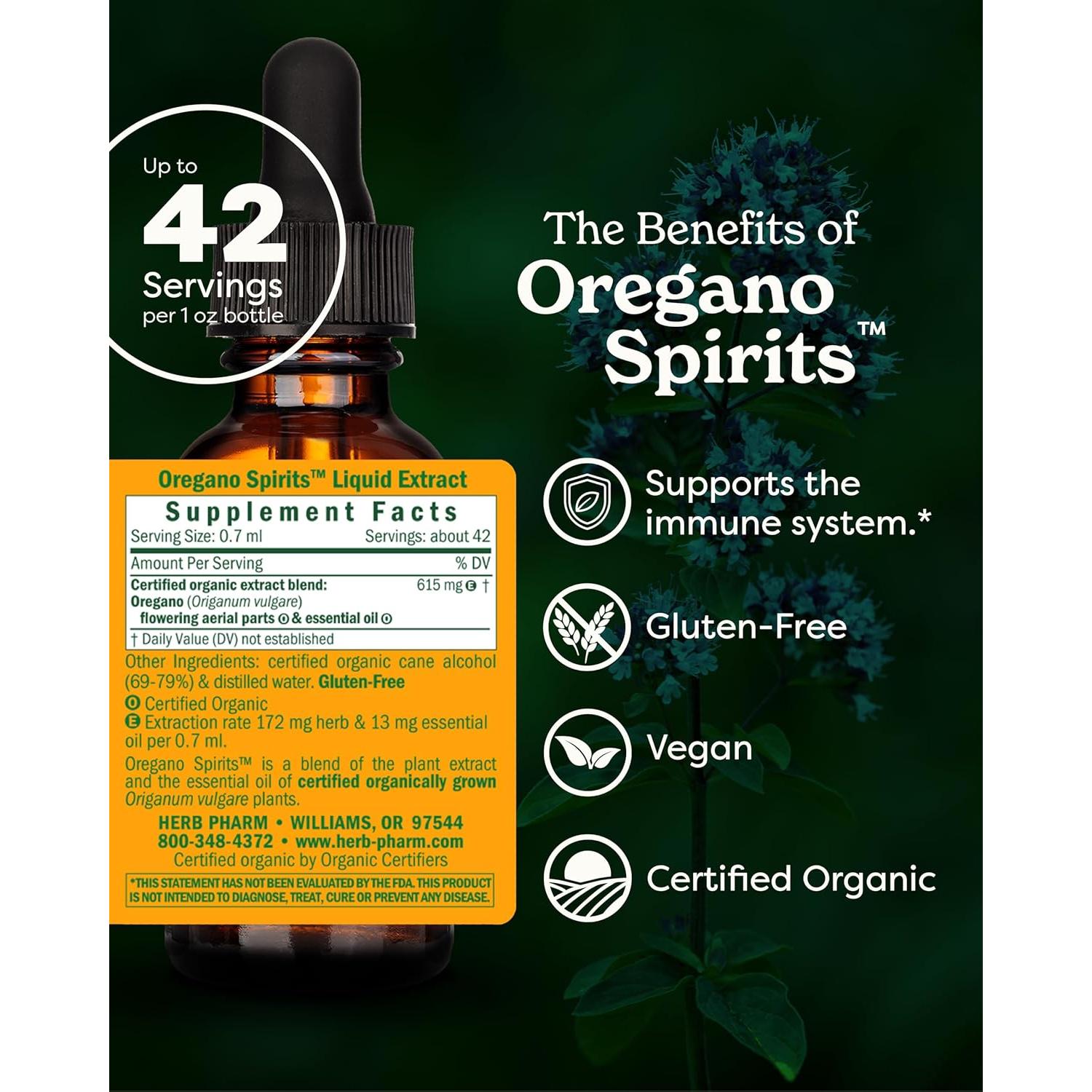 Extracto de Orégano Herb Pharm 30 ml - Soporte Inmunológico