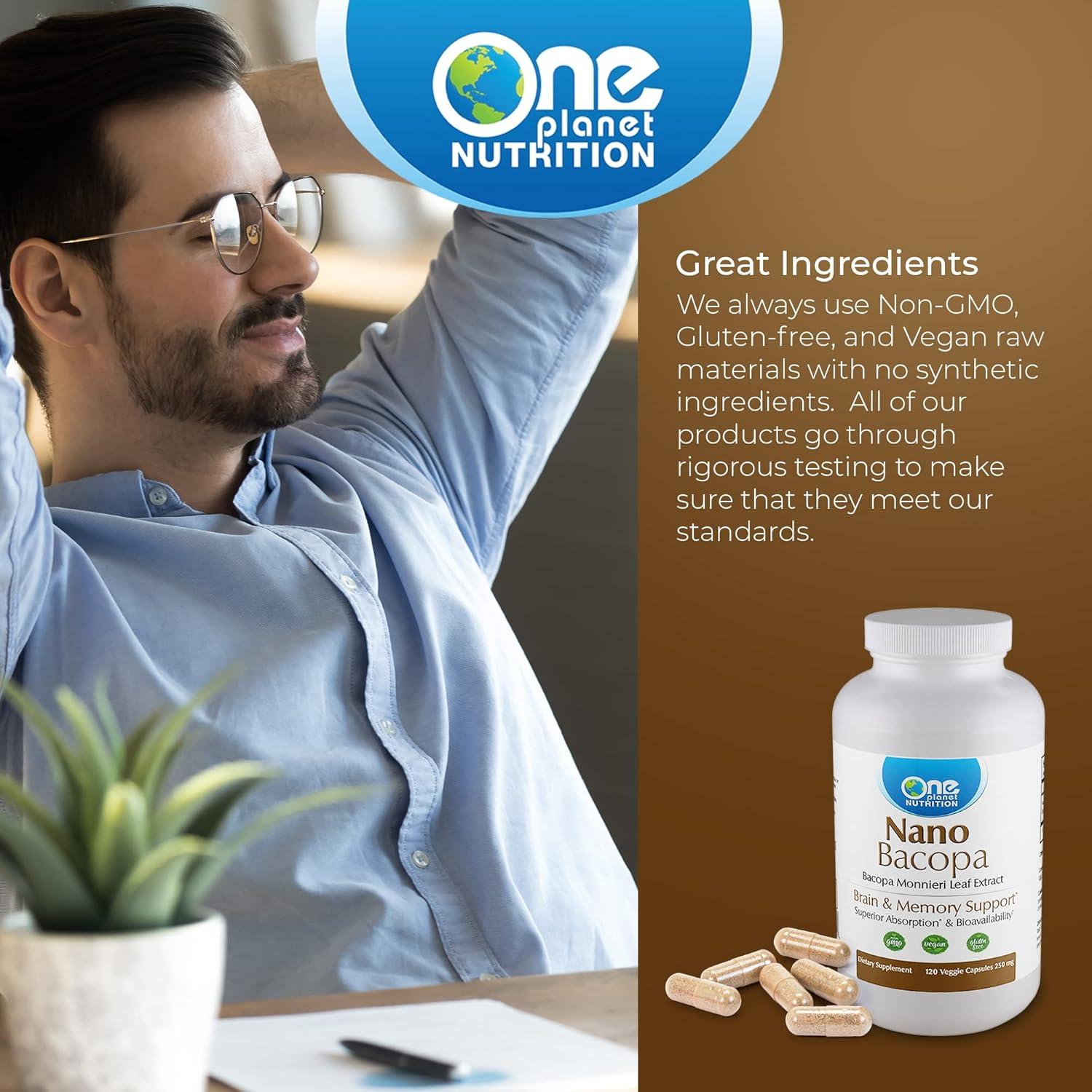 Nano Bacopa 250 mg Cápsulas Veganas One Planet Nutrition