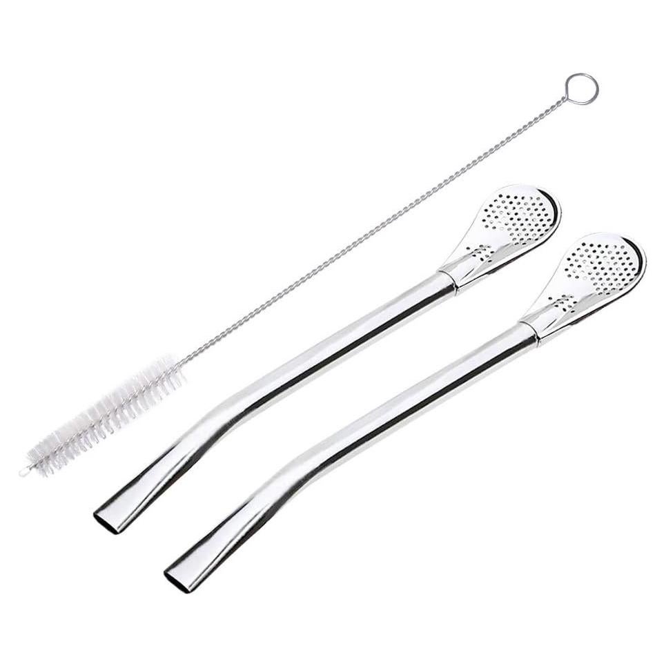 GFDesign Bombilla de Yerba Mate Acero Inoxidable 15.24 cm - Juego de 2