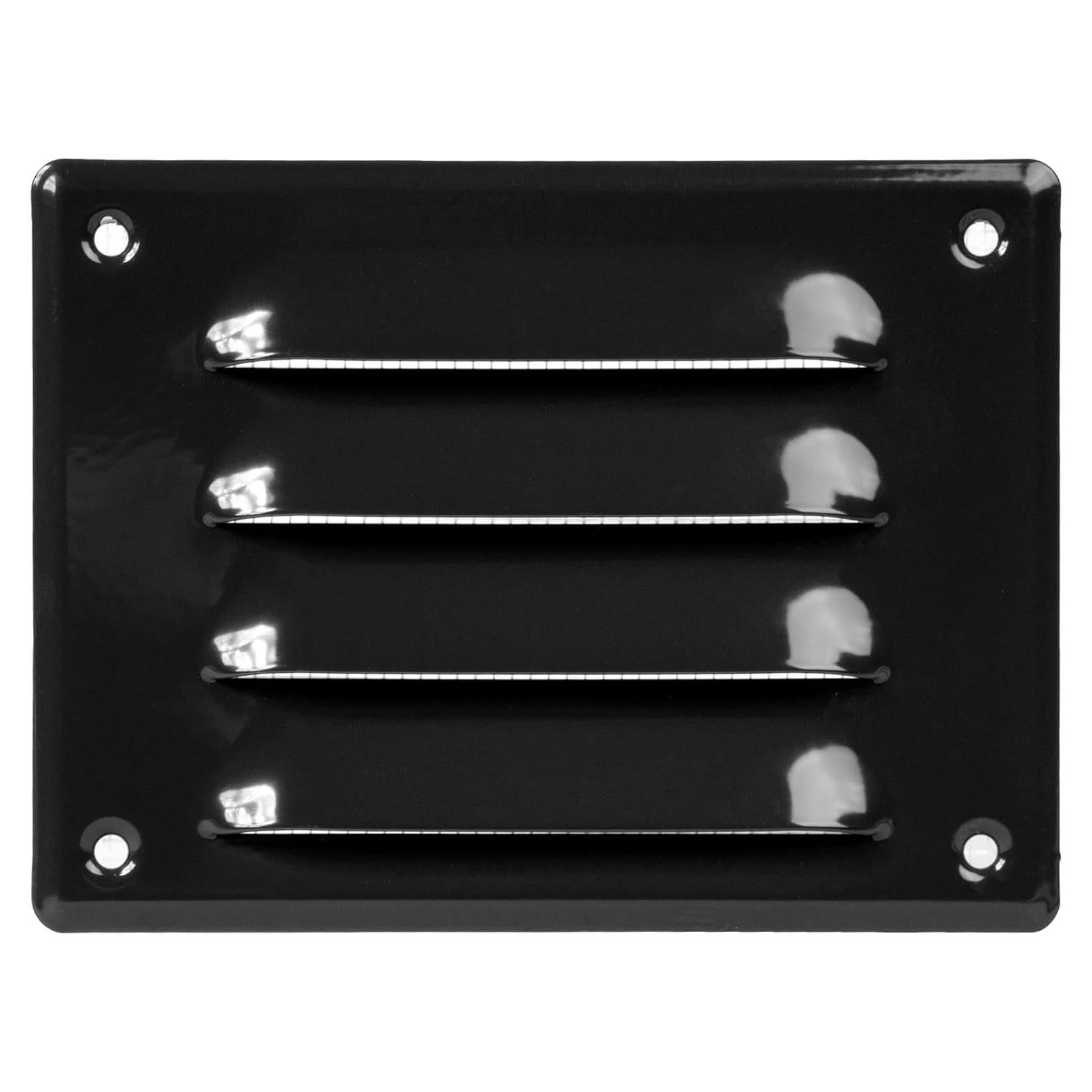 Repa Market 5.5" x 4" Inch (Outer Dimensions) Black Air Vent Cover - Steel Steel Return Air Grilles - for Ceiling and Sidewall - HVAC - with Protection Screen (5.51'' x 4.13'' Inch)