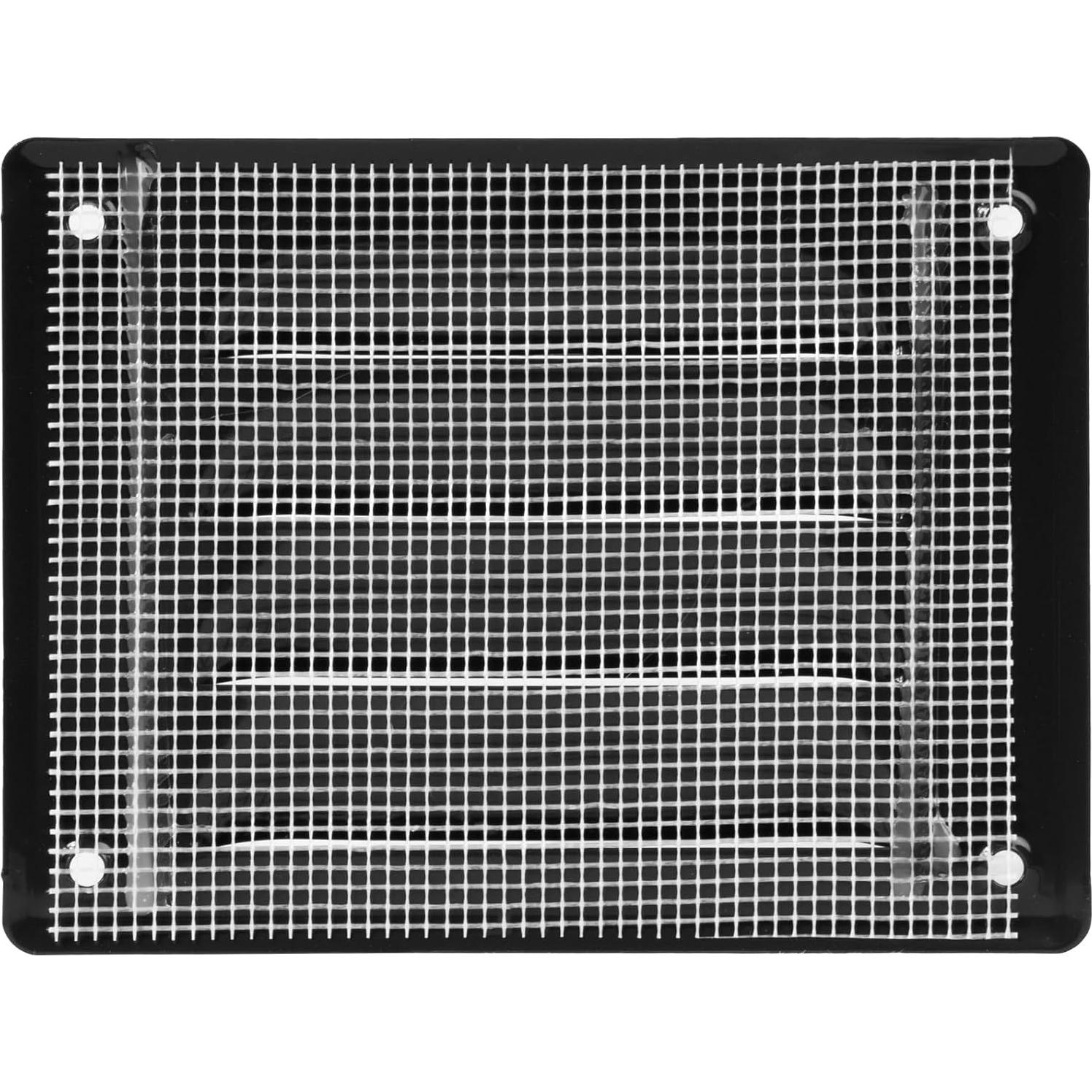 Repa Market 5.5" x 4" Inch (Outer Dimensions) Black Air Vent Cover - Steel Steel Return Air Grilles - for Ceiling and Sidewall - HVAC - with Protection Screen (5.51'' x 4.13'' Inch)