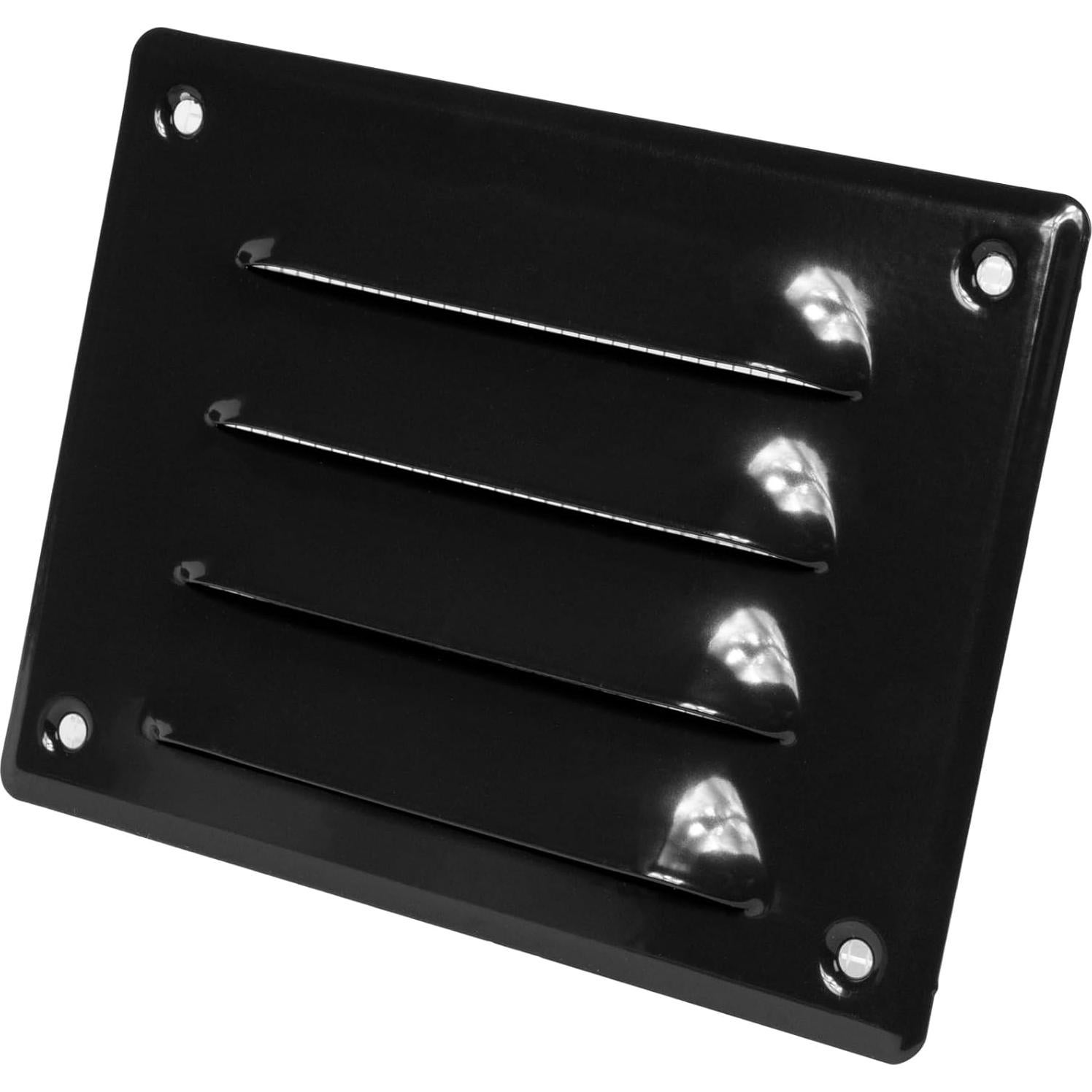 Repa Market 5.5" x 4" Inch (Outer Dimensions) Black Air Vent Cover - Steel Steel Return Air Grilles - for Ceiling and Sidewall - HVAC - with Protection Screen (5.51'' x 4.13'' Inch)