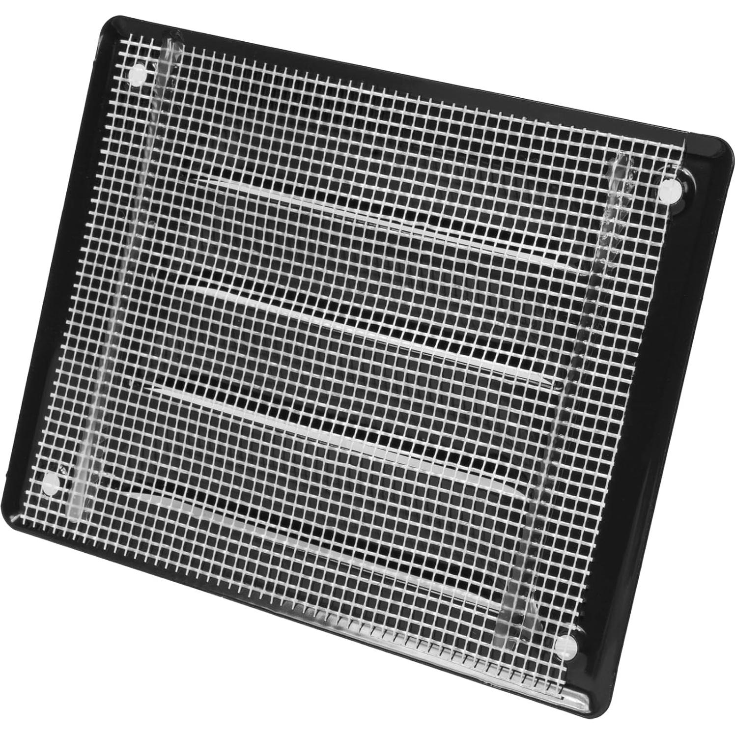 Repa Market 5.5" x 4" Inch (Outer Dimensions) Black Air Vent Cover - Steel Steel Return Air Grilles - for Ceiling and Sidewall - HVAC - with Protection Screen (5.51'' x 4.13'' Inch)