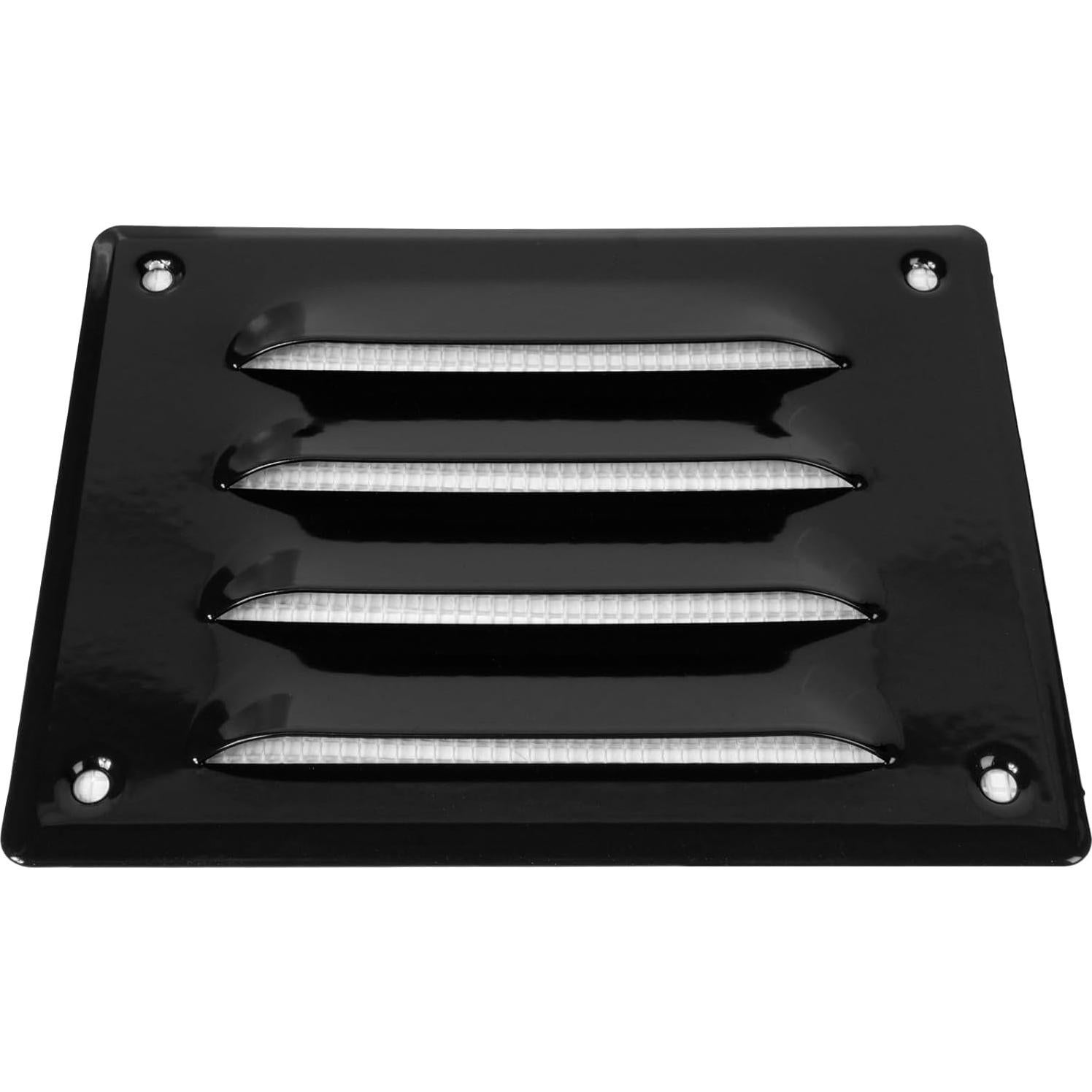 Repa Market 5.5" x 4" Inch (Outer Dimensions) Black Air Vent Cover - Steel Steel Return Air Grilles - for Ceiling and Sidewall - HVAC - with Protection Screen (5.51'' x 4.13'' Inch)