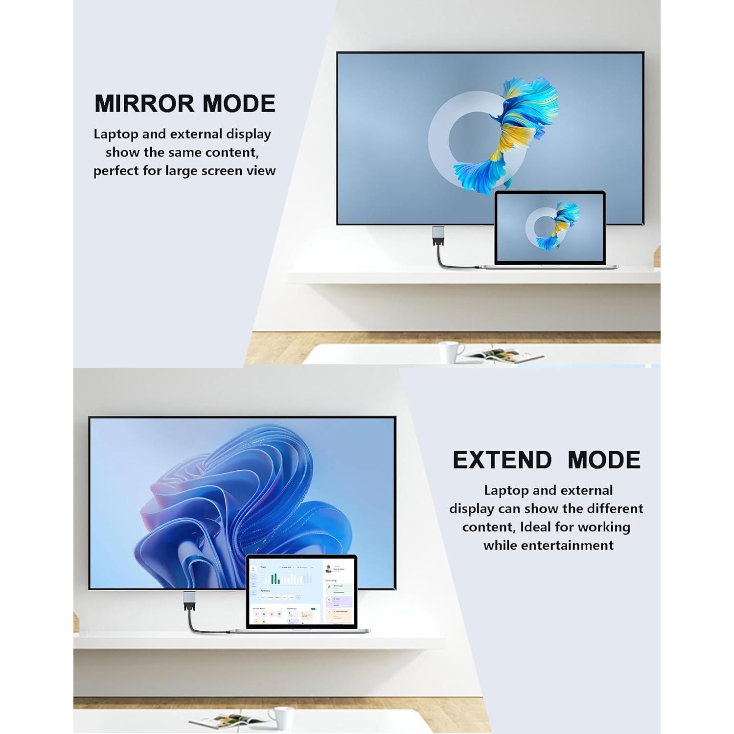 Cable DisplayPort a VGA 0.91m Foboiu HD 1080P Aluminio