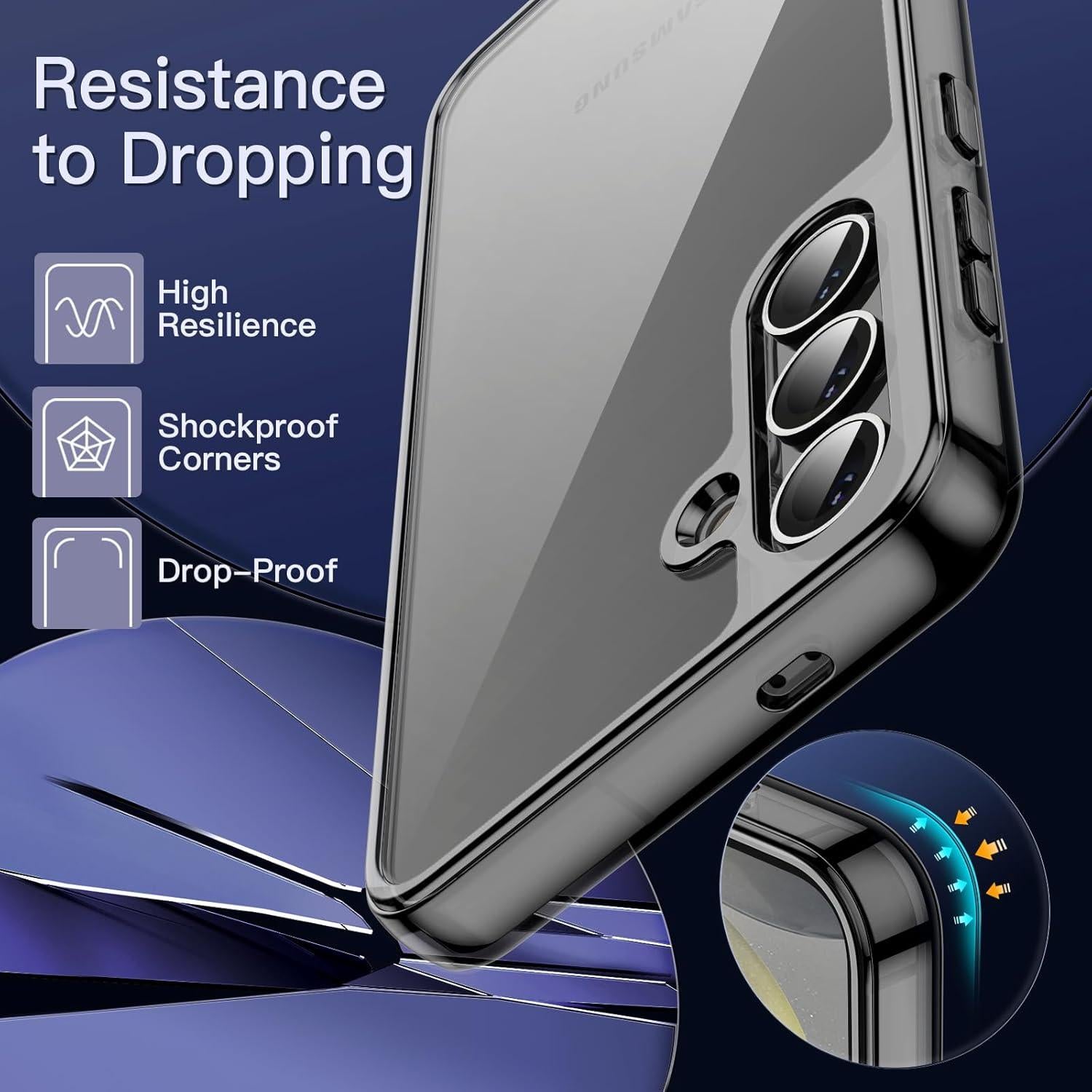 Funda Parachoques JETech para Samsung Galaxy S24 5G - Antigolpes y Antirayaduras