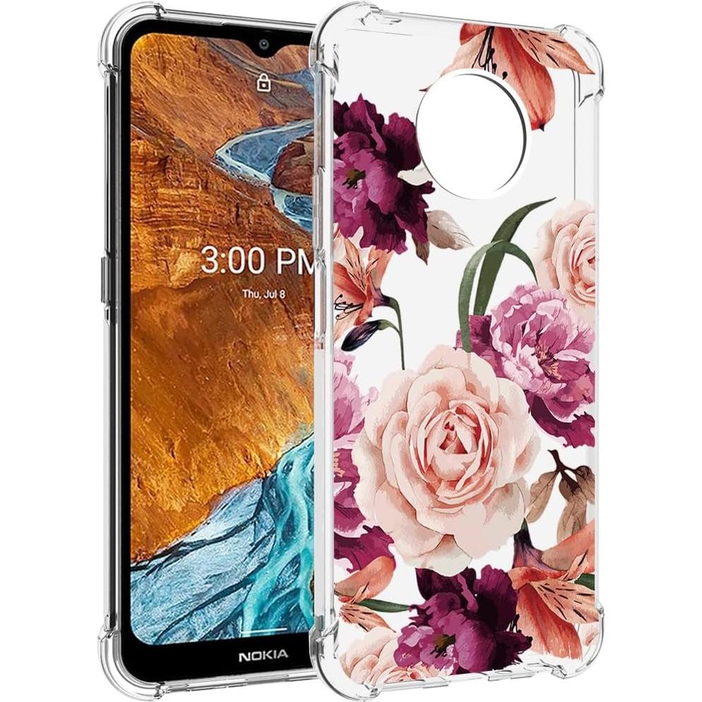 Funda protectora TPU para Nokia G300 6.52" - Flor morada