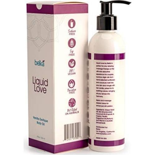 Aceite Corporal Liquid Love Belka 236.6 ml Vainilla Vegano