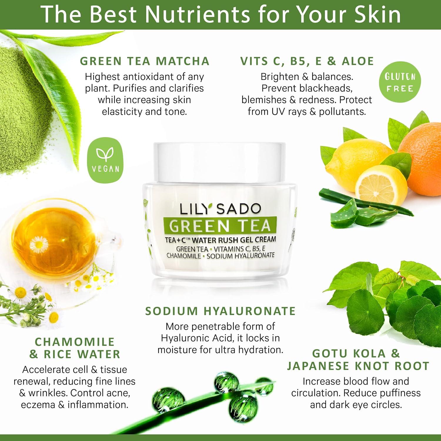 Gel Hidratante LILY SADO de Té Verde Water Rush 132g