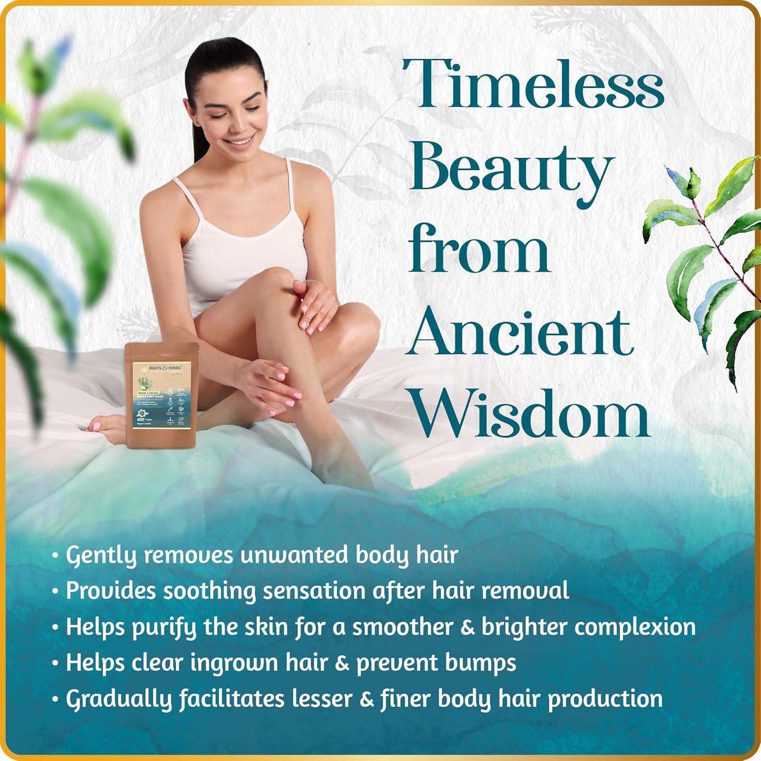 Polvo Depilatorio Ayurvédico Neem y Hinojo 70g - Raíces y Hierbas