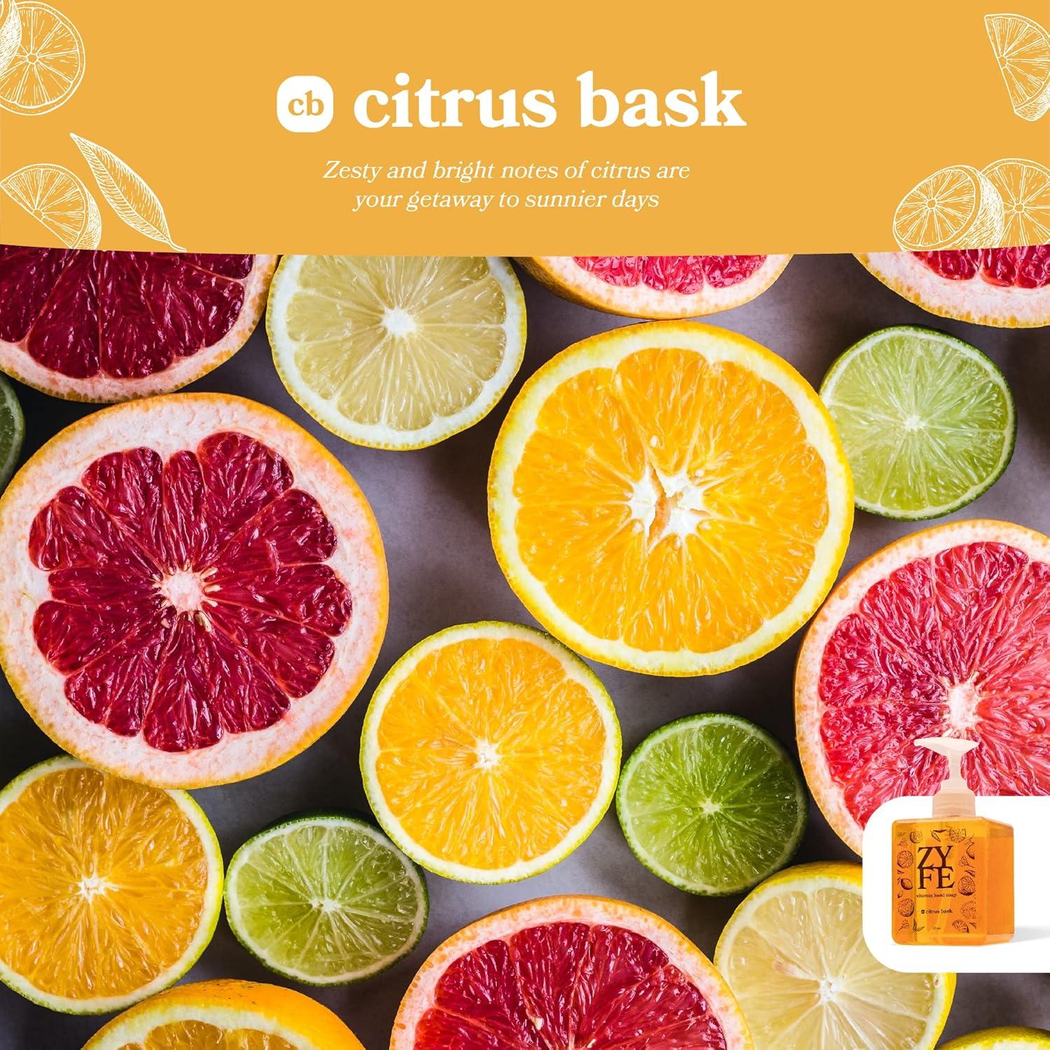 Jabón de Manos Hidratante ZYFE 340g - Fragancia Citrus Bask