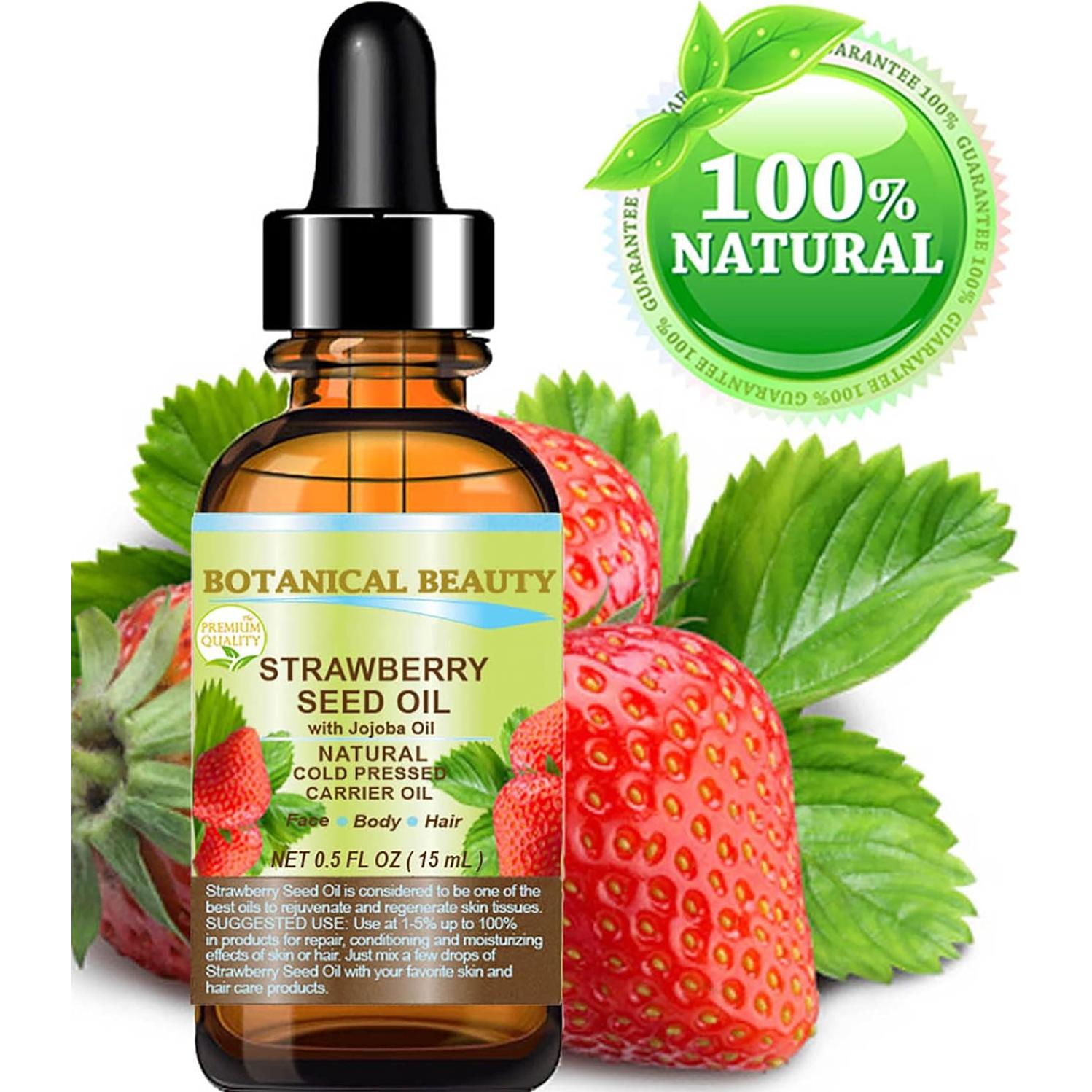 Aceite de Semilla de Fresa 100% Puro Belleza Botánica 15 ml